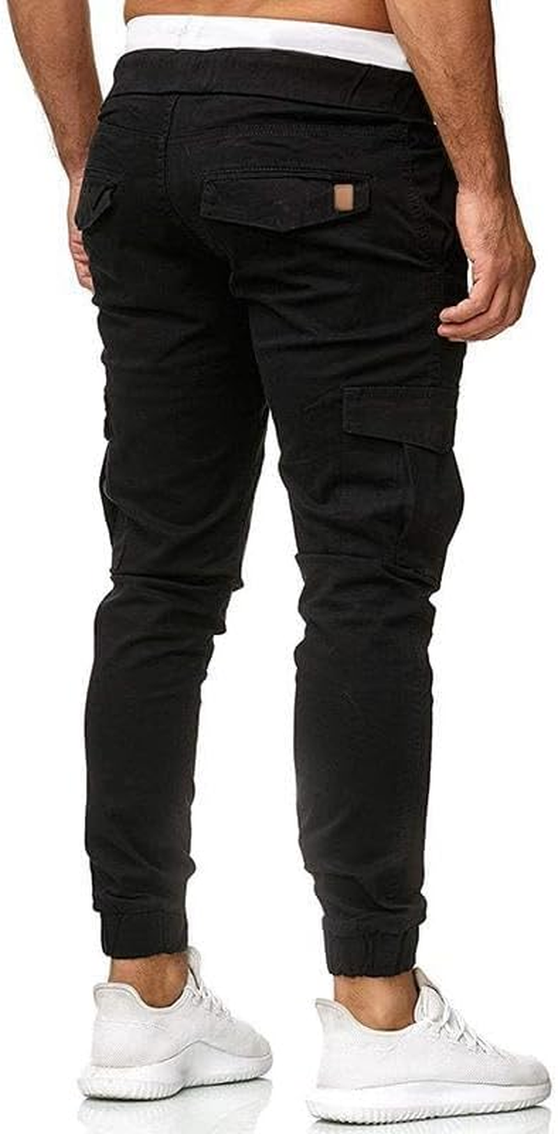 Mens Cargo Pants Jogger Casual Fashion Work Sports Drawstring Sweatpants Outdoor Hiking Trousers with Pockets image number 3