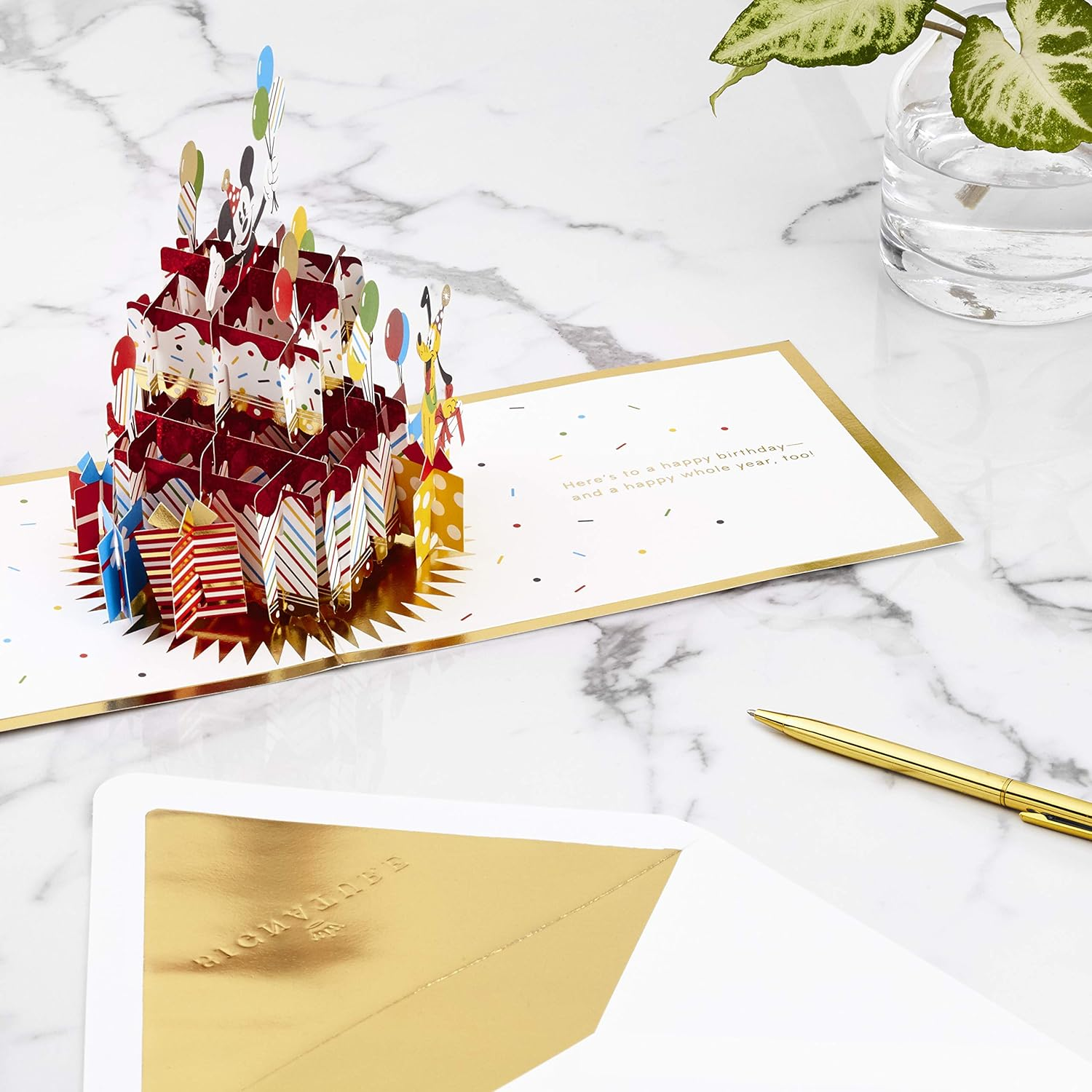 Hallmark Signature Paper Wonder Pop up Birthday Card (Disney Mickey Mouse and Friends) image number 3