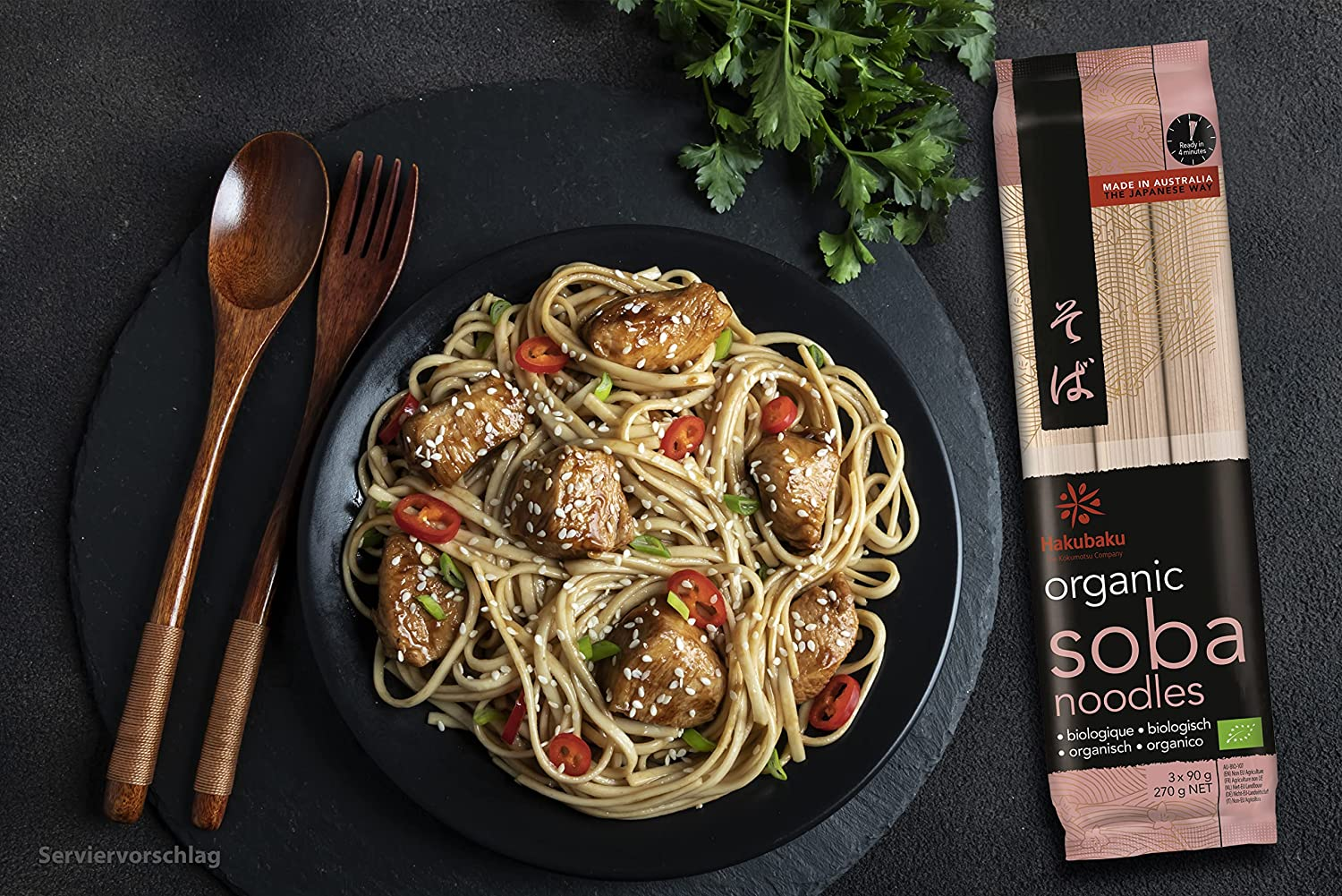 Hakubaku Organic Soba Noodle, 270 G image number 2