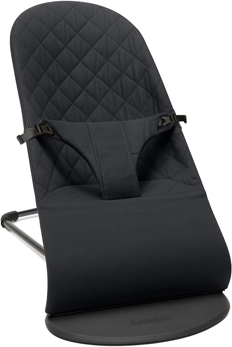 Fabric Seat for Bouncer - Compatible with Baby Bjorn Bouncer - Dense, Wear-Resistant, Skin-Friendly Cotton - Replacement Covers ONLY, Charcoal Black (Charcoal Black) image number 6