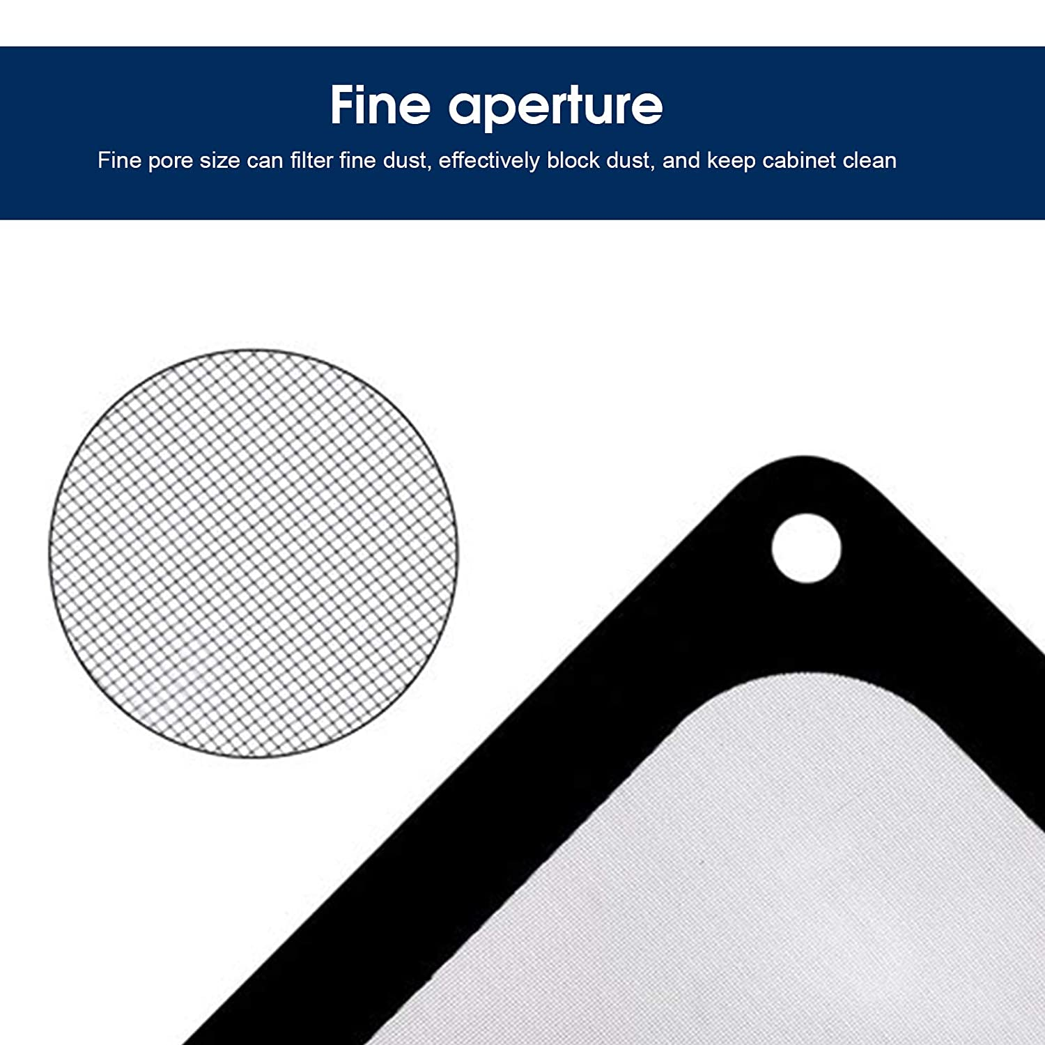 PC Cooler Fan Filter, Magnetic Frame PC Fan Dust Mesh Dustproof Computer Case Cover Dust Filter for Computer Cooler Fan image number 4