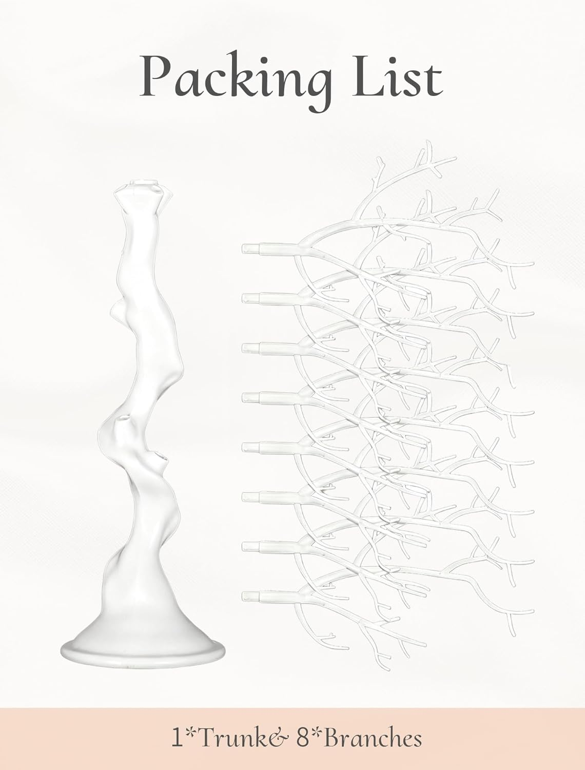 White Artificial Branch - 58 Cm High Christmas Tree for Table Decoration, Display, Easter, Wishing Tree for Wedding, Halloween, Birthday, Home Decor image number 6