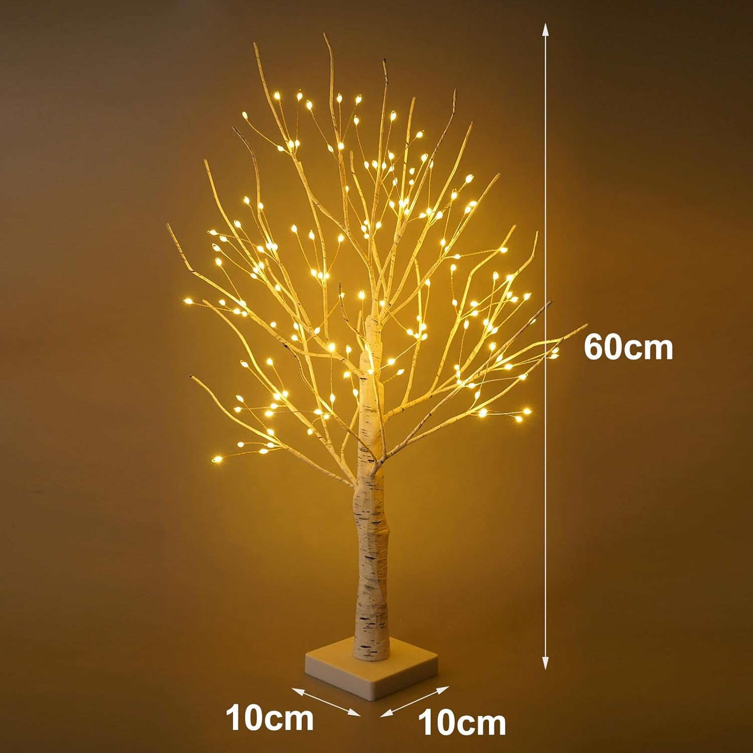 Birch Light Tree Indoor with 144 Warm White Leds Light, LED Tree Lights Tree Decorative Branches Christmas Decoration Wedding Interior Decoration for Party Birthday Wedding Festive Party Decoration