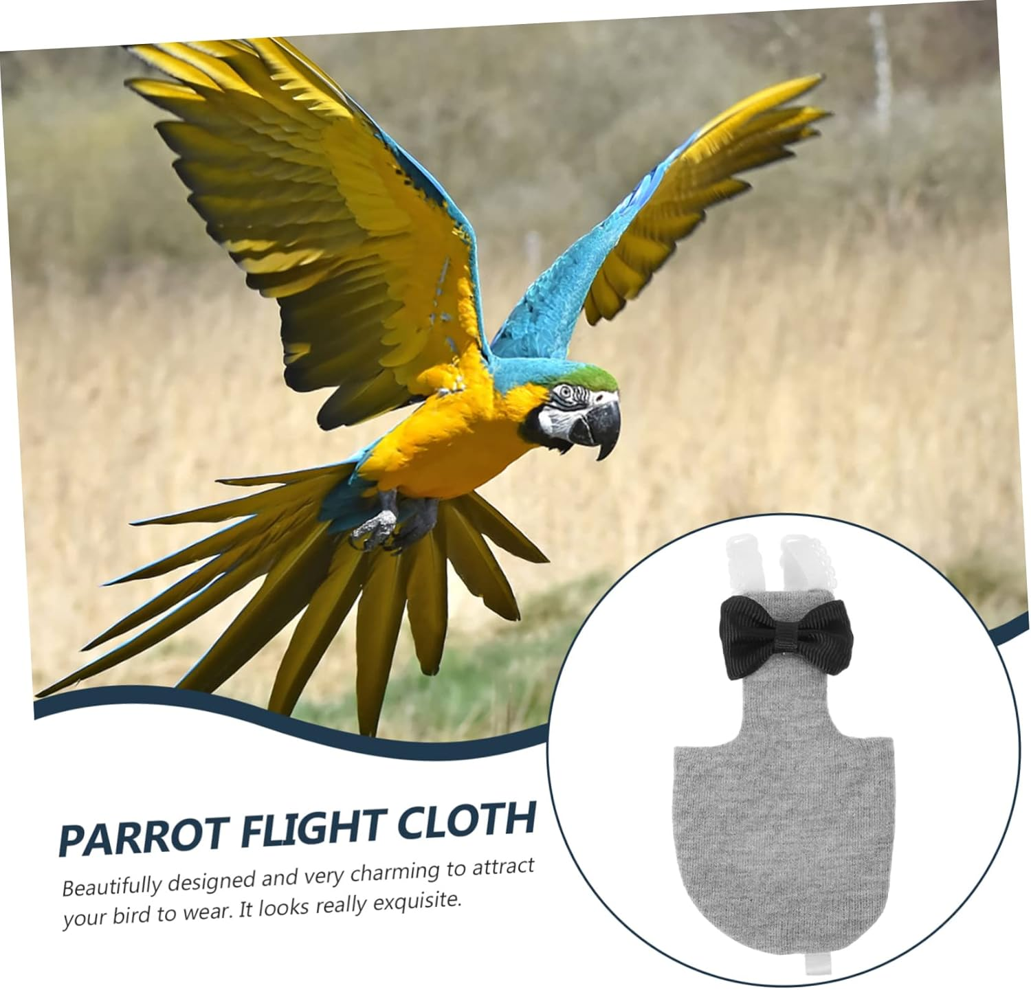 Parrot Nappy Pant Washable Bird Diaper Bird Cosplay Clothing Parrot Flight Suit Comfortable Bird Costume image number 3