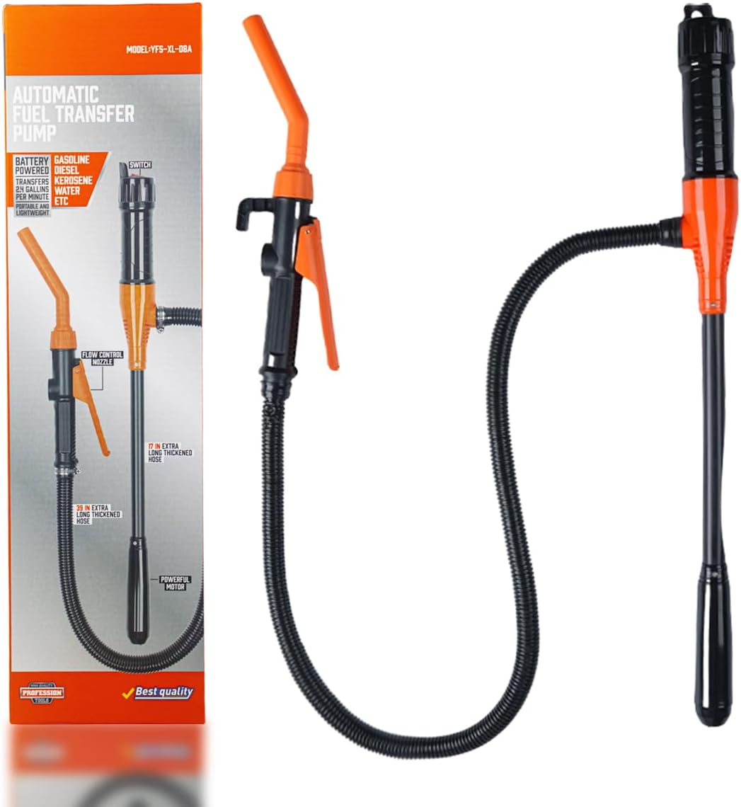 Portable Power Battery Fuel Pump Hand Held Electric Liquid Siphon Pump, Multi-Function Transfer Pump Portable for Fuel Water Diesel Gasoline image number 6