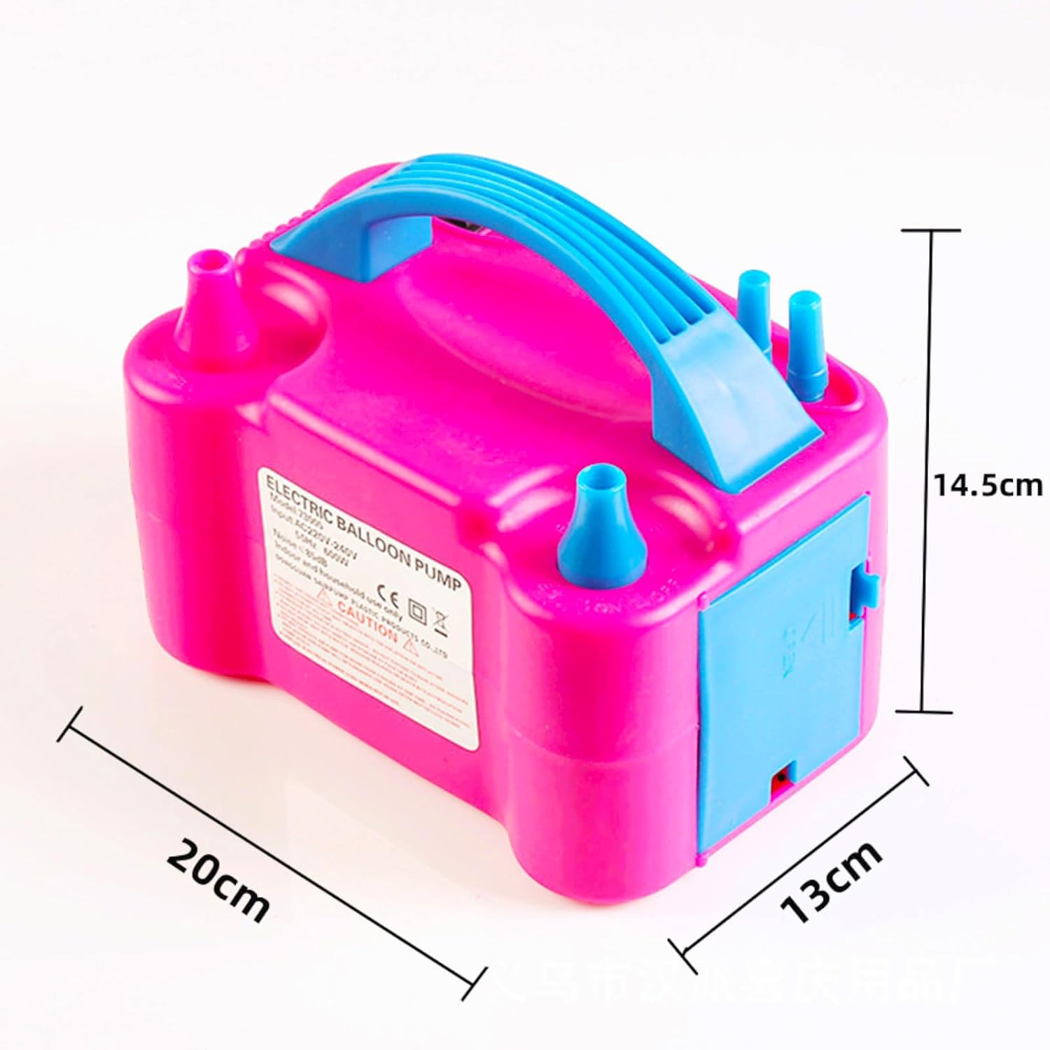 Electric Air Balloon Pump，Portable Dual Nozzle Electric Balloon Blower Air，Pump Balloons Inflator for Decoration, Party, Sports，Rose Red 220V-240V 600W image number 5