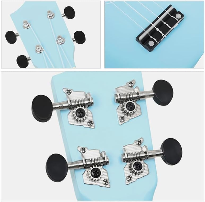 Toyvian Wooden Ukulele Musical Instrument String Small Ukulele for Beginners Boy Girl Boys and Girls and Beginners Adult Random Color