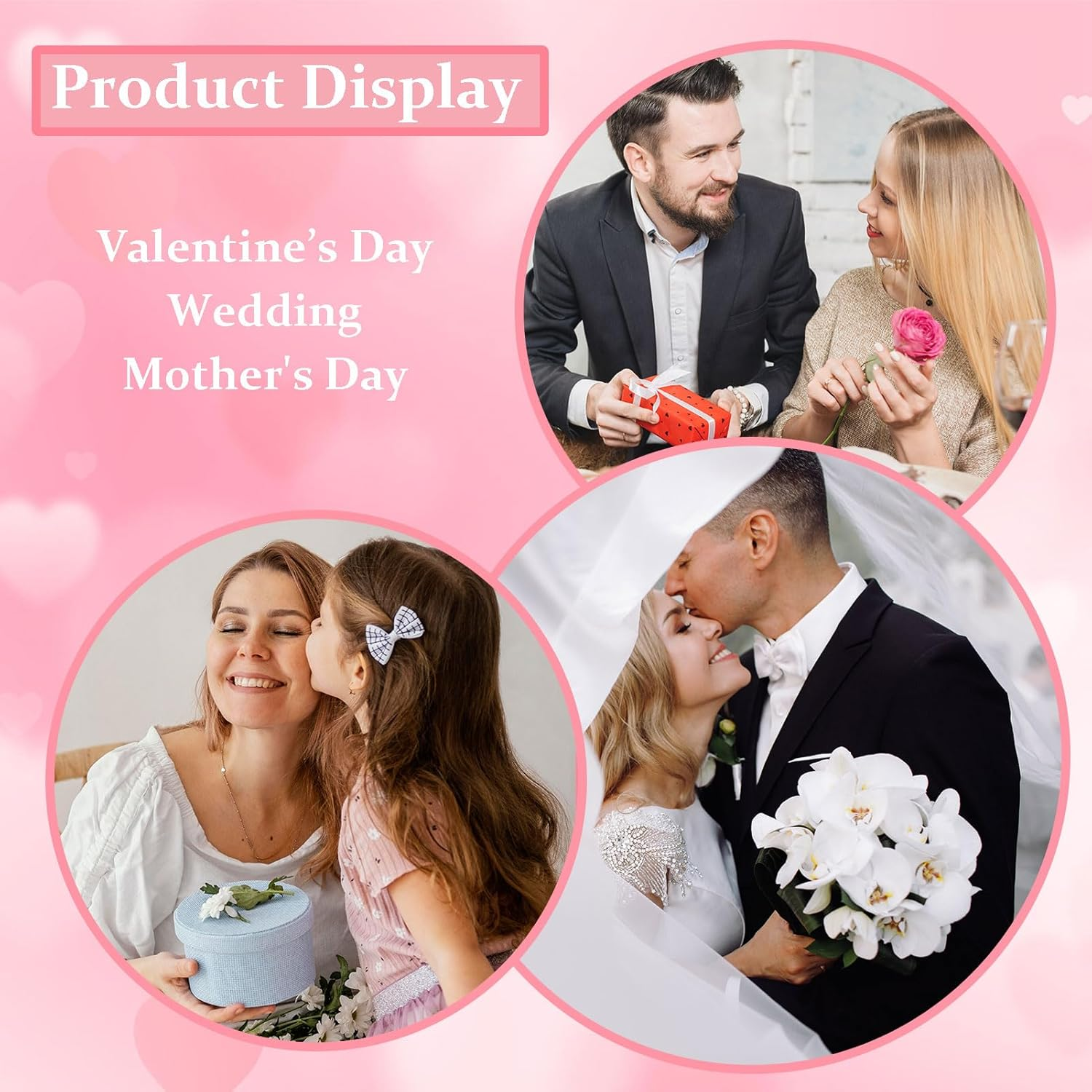 Rose Bath Soap - Rose Flower Floral Scented Rose Soap Petals in Flower Box, Transparent Window Soap Flower for Women Plant Essential Oil Flower Soap Set for Birthday Valentine&rsquo;S Christmas （Orange） image number 4