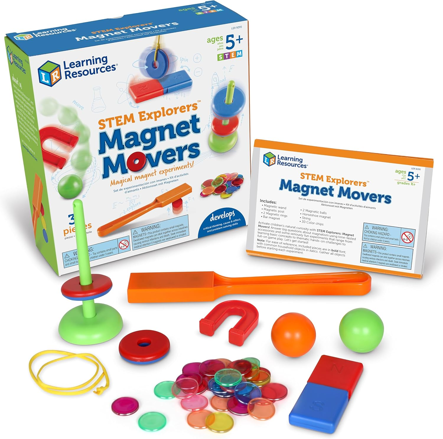 Learning Resources STEM Explorers, Homeschool, Magnet Movers, 39 Pieces, STEM Certified, Ages 5+ image number 4