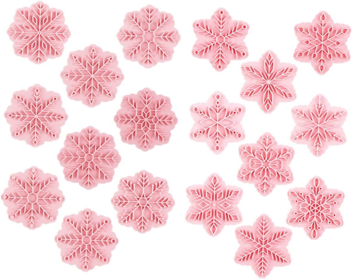 18Pcs Snowflake Cookie Cutter Xmas Cookie Mold Material Baking Mold for Christmas Baking Supplies Home Decor image number 2