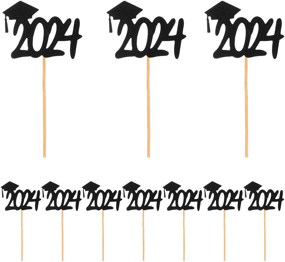 Totority Decorate 20Pcs Graduation Flag Appetizer Picks Graduation Party Decor Dessert Picks Graduation Toppers Graduation Congrats Pick Graduation Caps Topper Cake Pull the Flag Paper image number 6