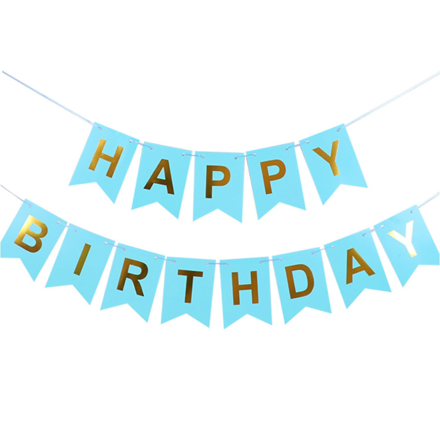 Haobase Happy Birthday Banner Birthday Garland Party Decorations 16Cm&times;20Cm (Black)