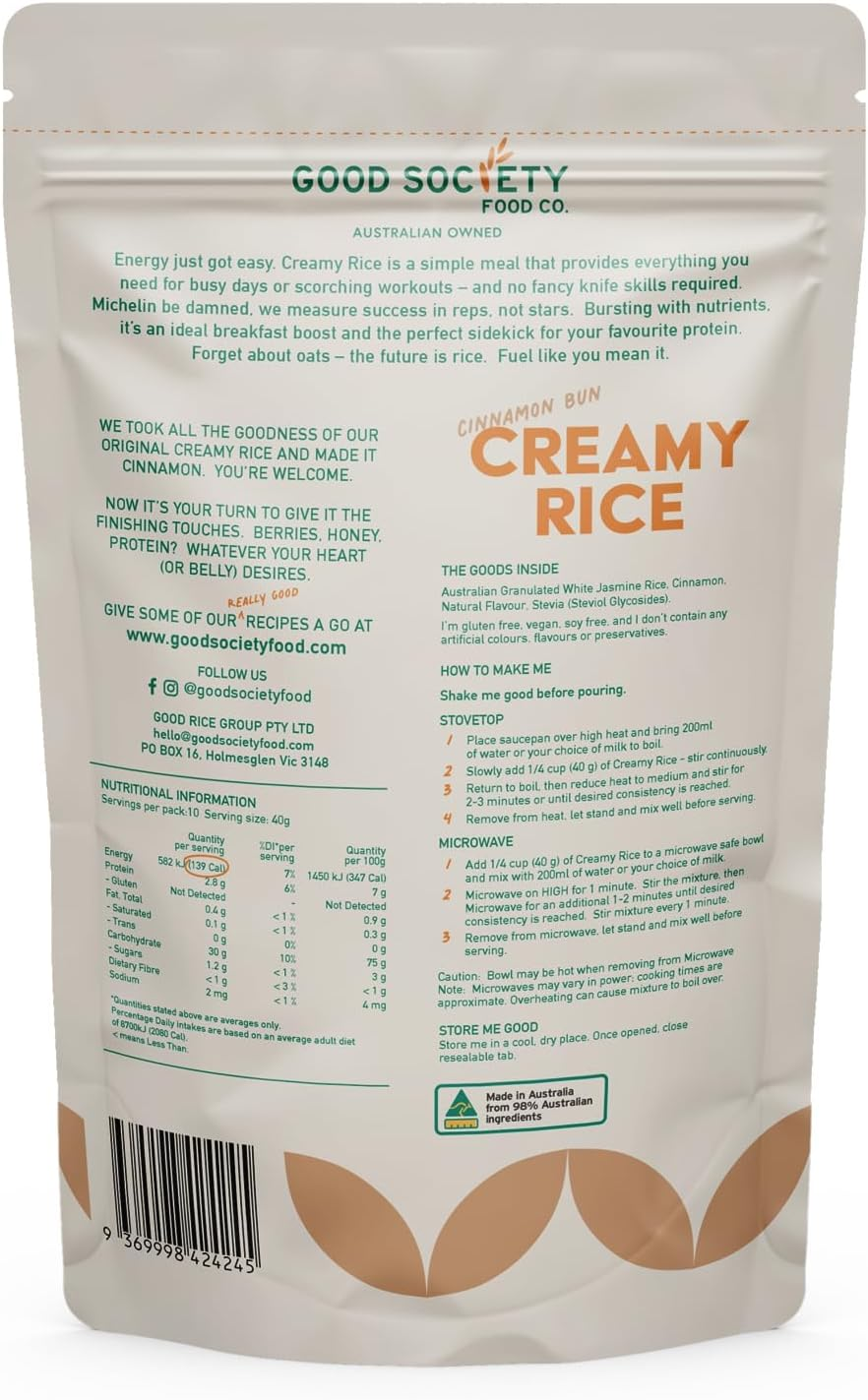 Creamy Rice 400G - Cinnamon Bun