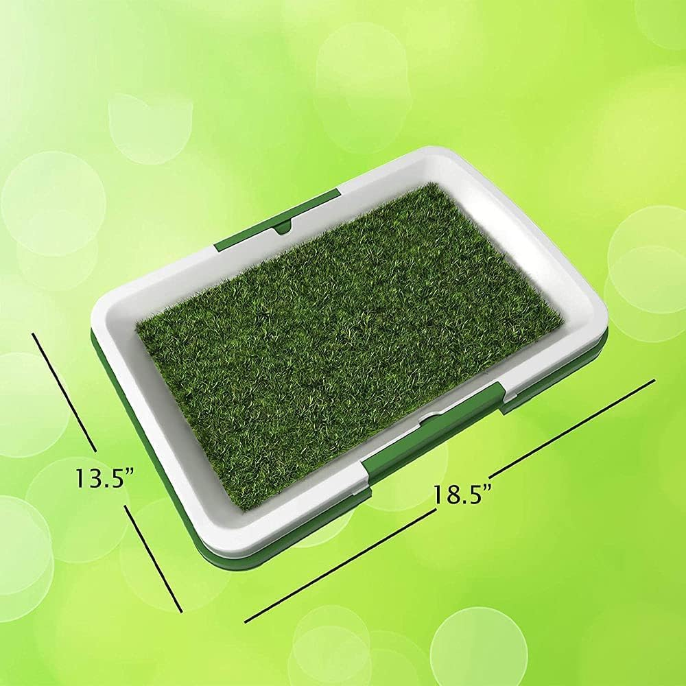 Artificial Grass Puppy Pad for Dogs and Small Pets&ndash;Portable Training Pad with Tray&ndash;For Puppies and Small Pet, Portable Potty Trainer for Indoor and Outdoor Use, Puppy Essentials image number 2