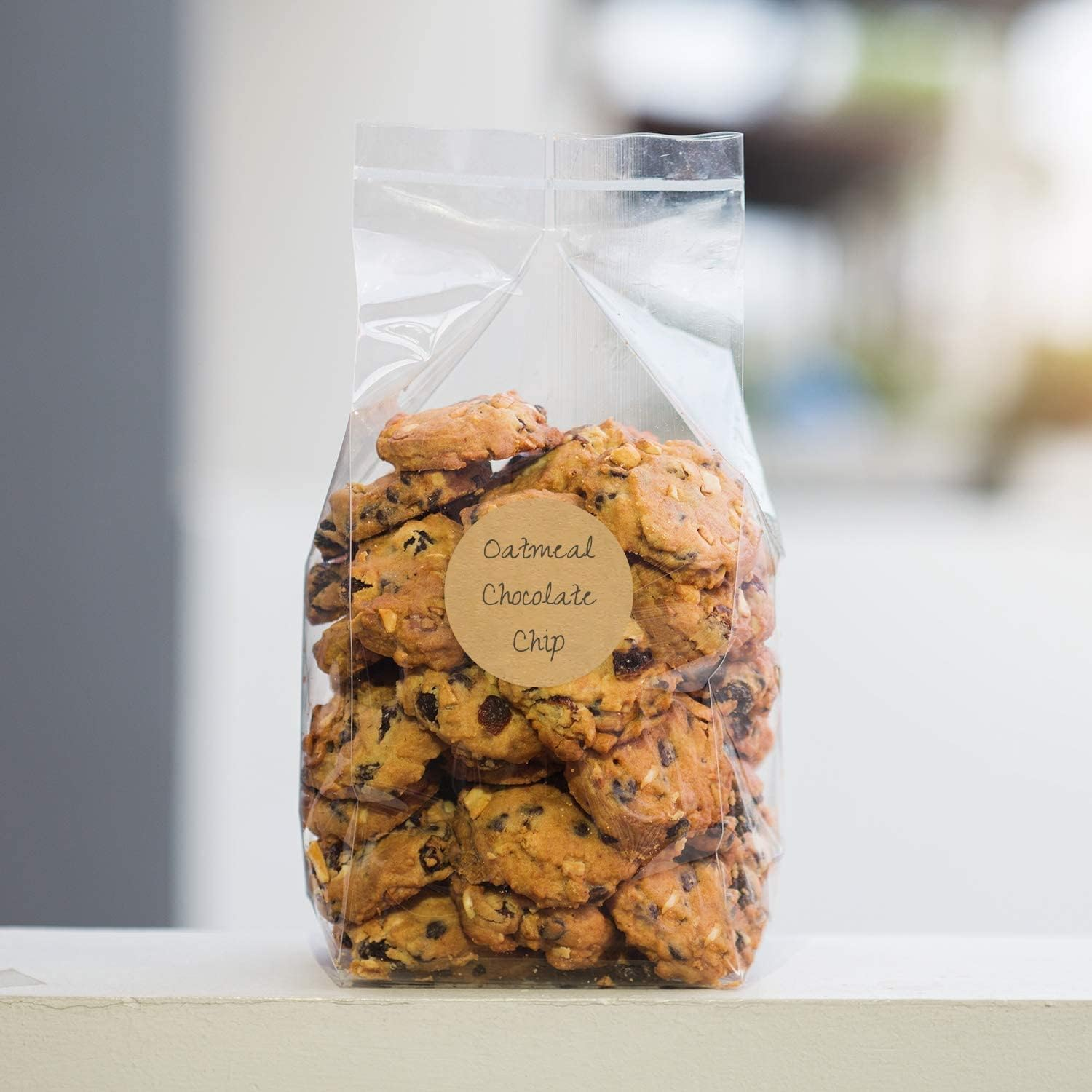 1.5&rdquo; Natural Brown Kraft Stickers (500 per Roll) - round Blank Stickers , Self-Adhesive Handmade Jar Labels for Store Owners, Crafts, Organizing, Jar, and Canning Labels, Price Tags