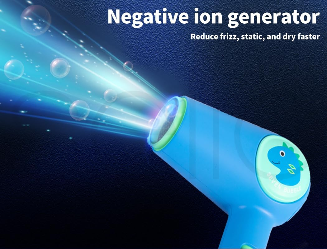 Spector Baby Blow Dryer - Baby Hair Dryer with Gentle Heat Technology for Minimal Noise, Featuring Two Heat Settings - Baby Blow Dryer for Cute Hair Styling, Blue image number 1