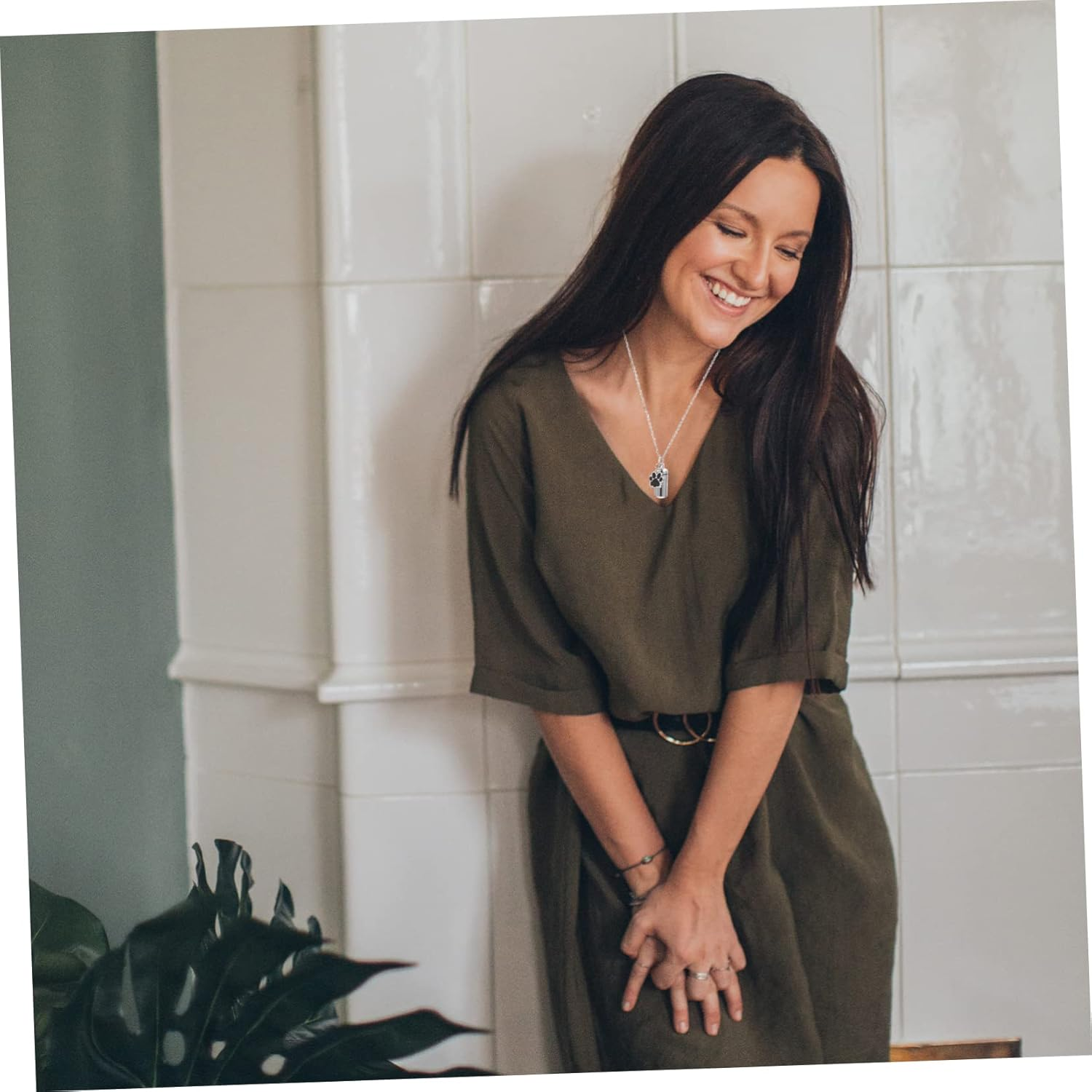 Beavorty Pet Urn Pet Ashes Memorial Urn Necklaces Keepsake Urns Cremation Pendants Necklace for Ashes Cremation Jewelry Hair Jewels Pet Necklace Human Use Ash Wood Stainless Steel image number 6