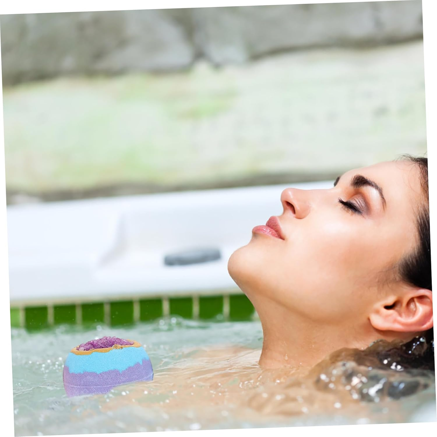 Minkissy 4Pcs Bath Salt Ball Moisturizing Bath Natural Sea Salt Materials Portable Tub for Kids Shower Shower Bubble Ing Balls Take a Spa Sea ​​Salt image number 5