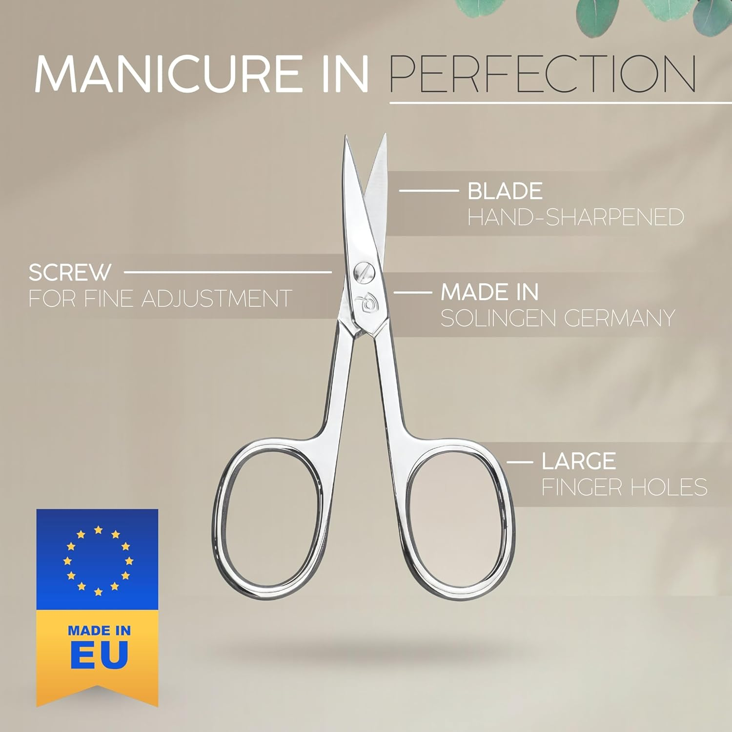 Solingen Manicure Set for Women and Men - 4-Piece Nail Kit, Comprising Sharp Scissors, Tweezers, Nailclippers, and Sapphire Nailfile - Ideal for Travelling, Black image number 4