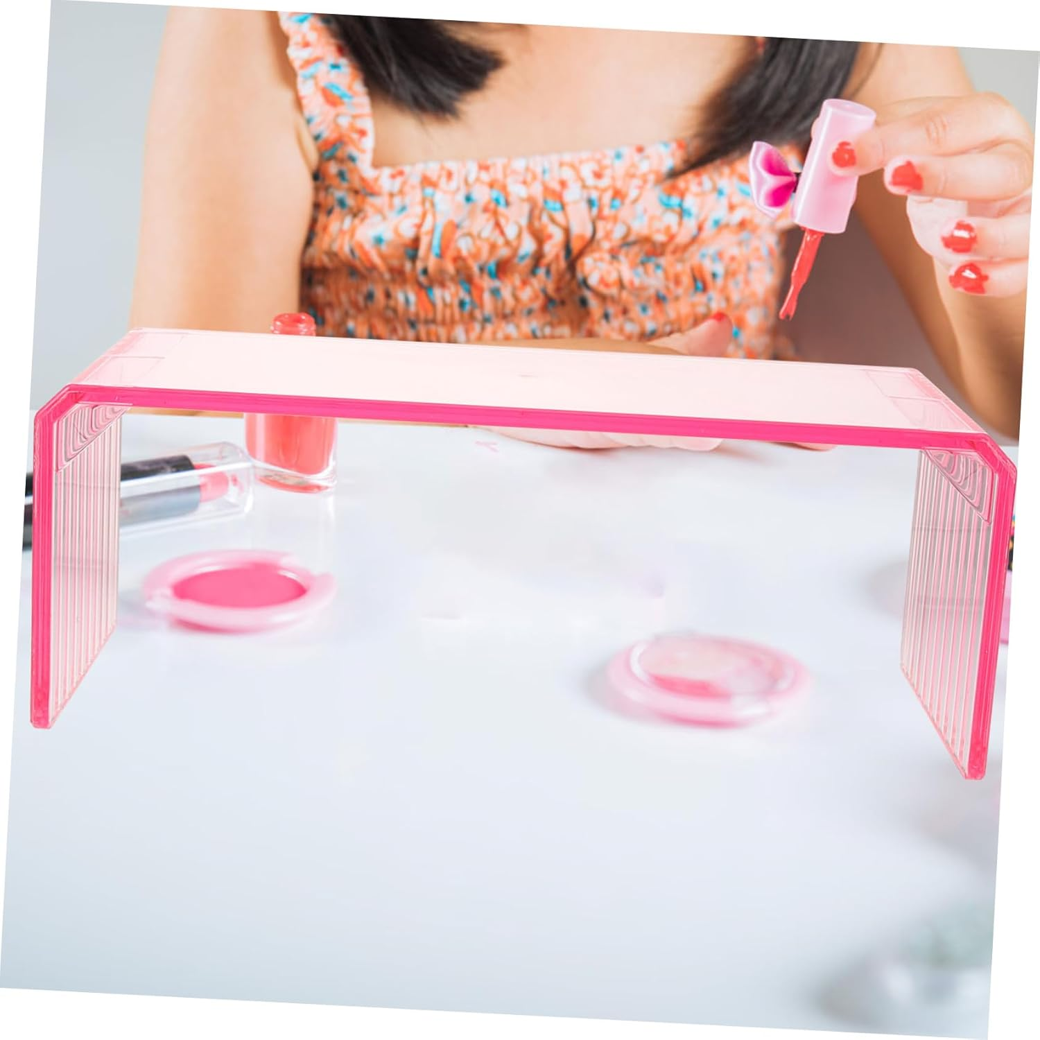 Acrylic Nail Hand Rest Stand Transparent Comfortable Desktop Manicure Arm Support Cushion for Nail Art DIY Salon and Home Use Stable image number 1