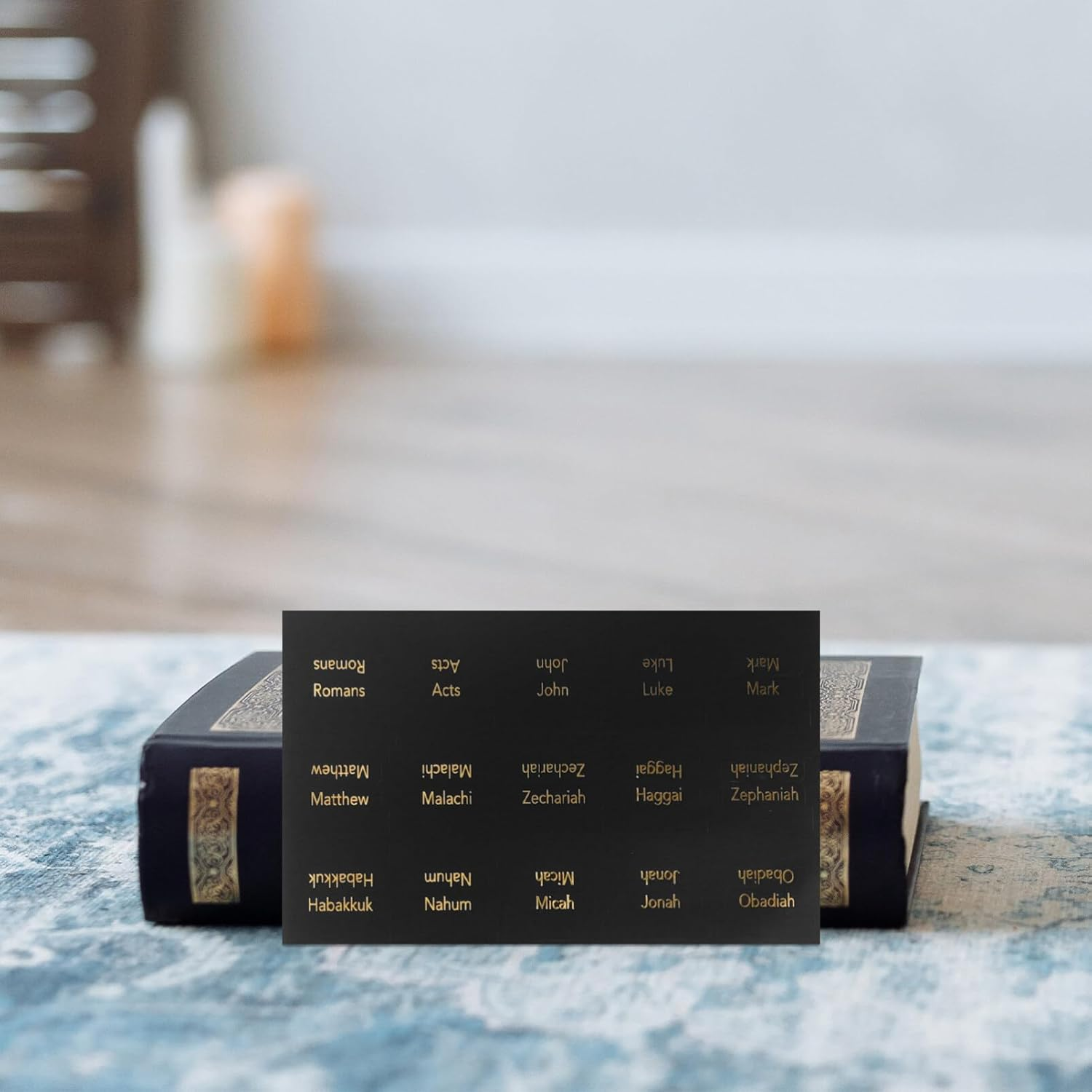 Bible Tabs, 5 Sheets Black Bible Indexing Tabs Bible Journaling Supplies Old and New Testament Bible Index Labels Aesthetic Bible Journaling Study Accessories image number 2