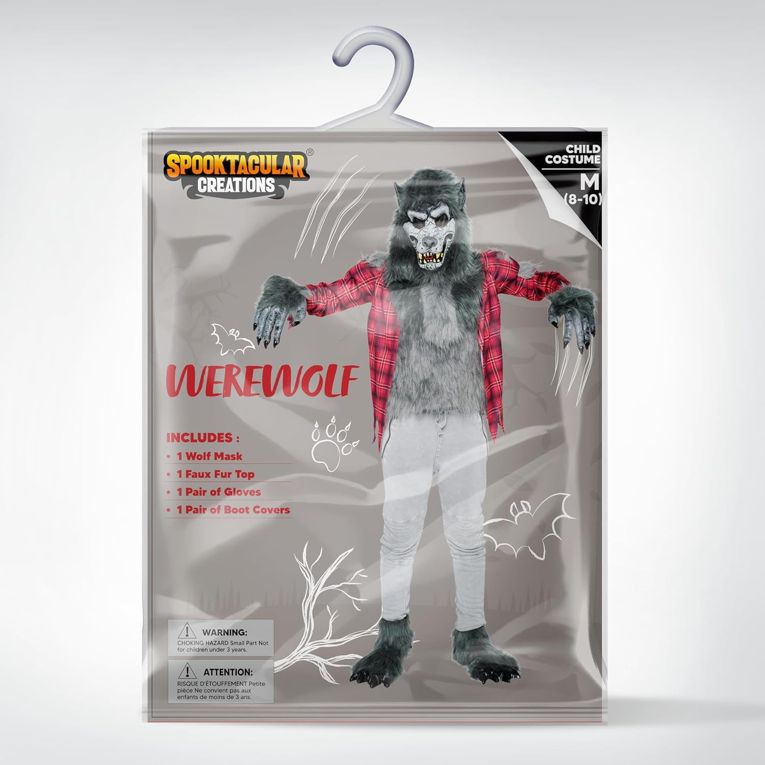 Spooktacular Creations Boy Howling Werewolf Costume with Mask, Halloween Costume for Kids, Wolf Outfit Kids image number 5