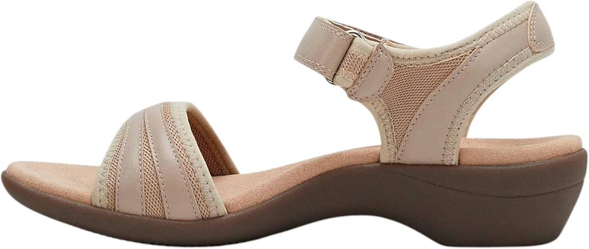 Hush Puppies Womens Amazing Taupe Slip on Leather Slides Sandals 42 image number 5