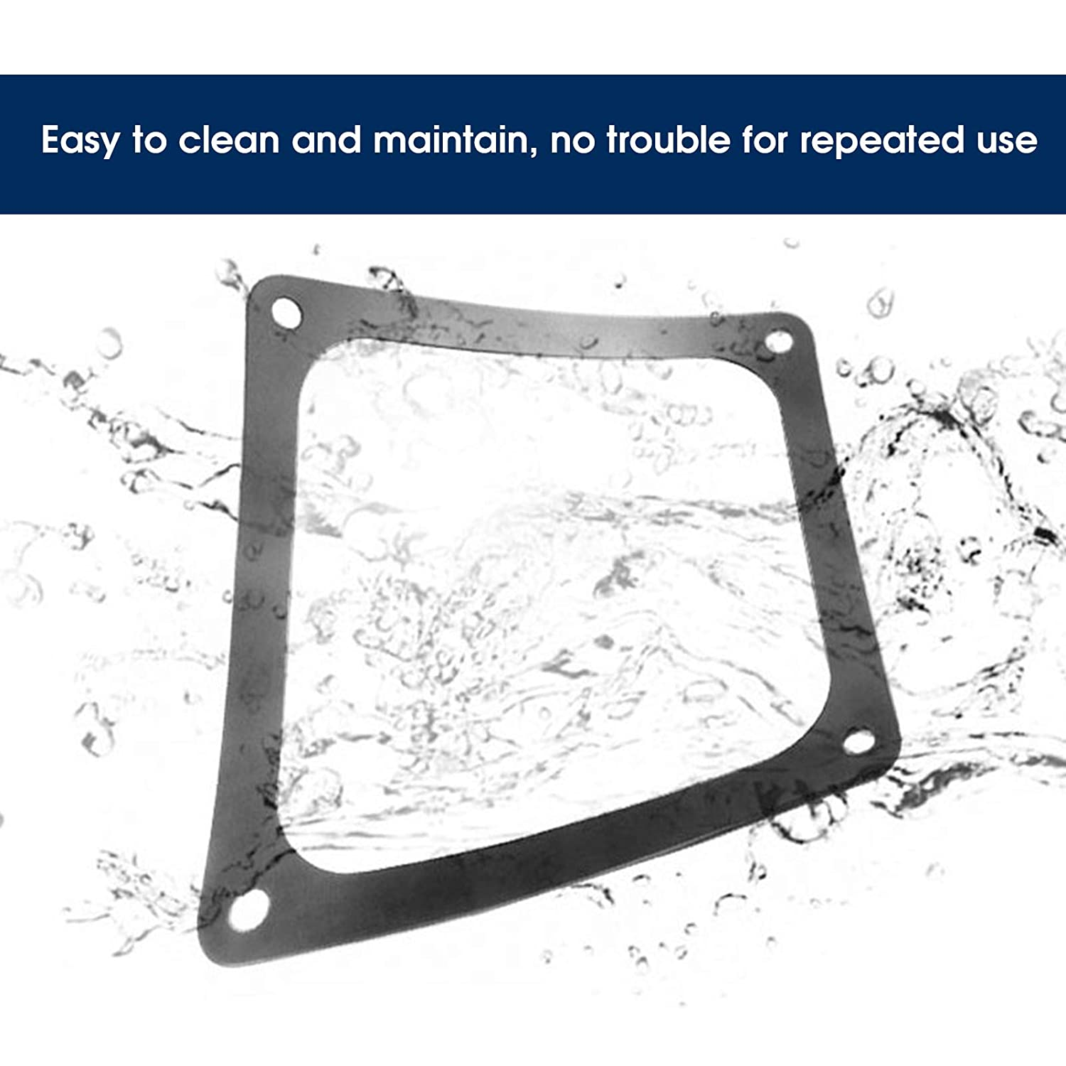 PC Cooler Fan Filter, Magnetic Frame PC Fan Dust Mesh Dustproof Computer Case Cover Dust Filter for Computer Cooler Fan image number 2