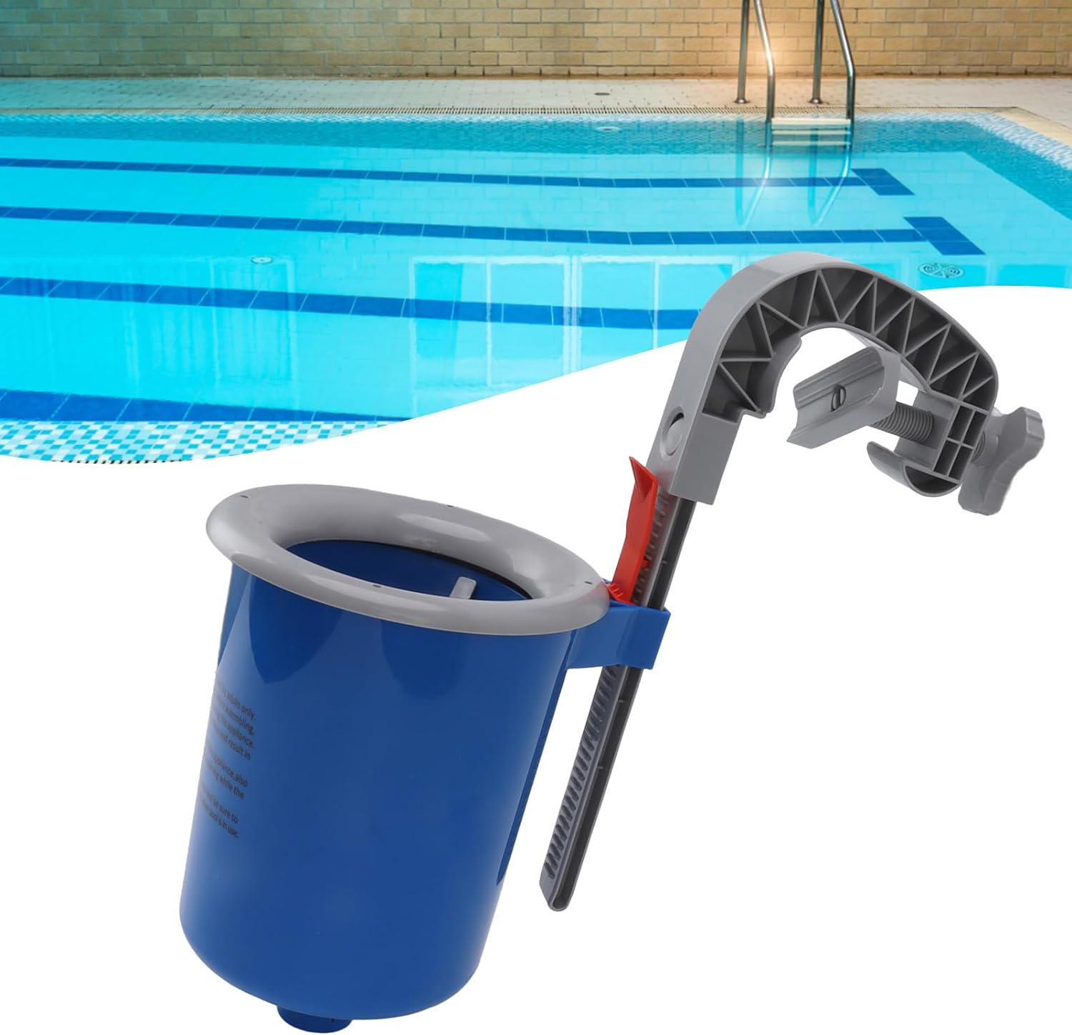 Pool Surface Skimmer, Wall Mount Automatic Skimmer Ground Pool Skimmer with Removeable Skimmer Basket, Removes Pool Surfaces Leaves for Pool Cleaning image number 5