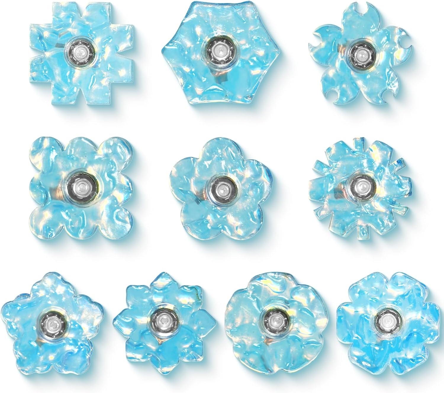 Plastic Fidget Spinners, 10 PCS Mini Fidget Toys for Party Gift, Classroom Reward, Goodie Bag Stuffers (Assorted Styles)