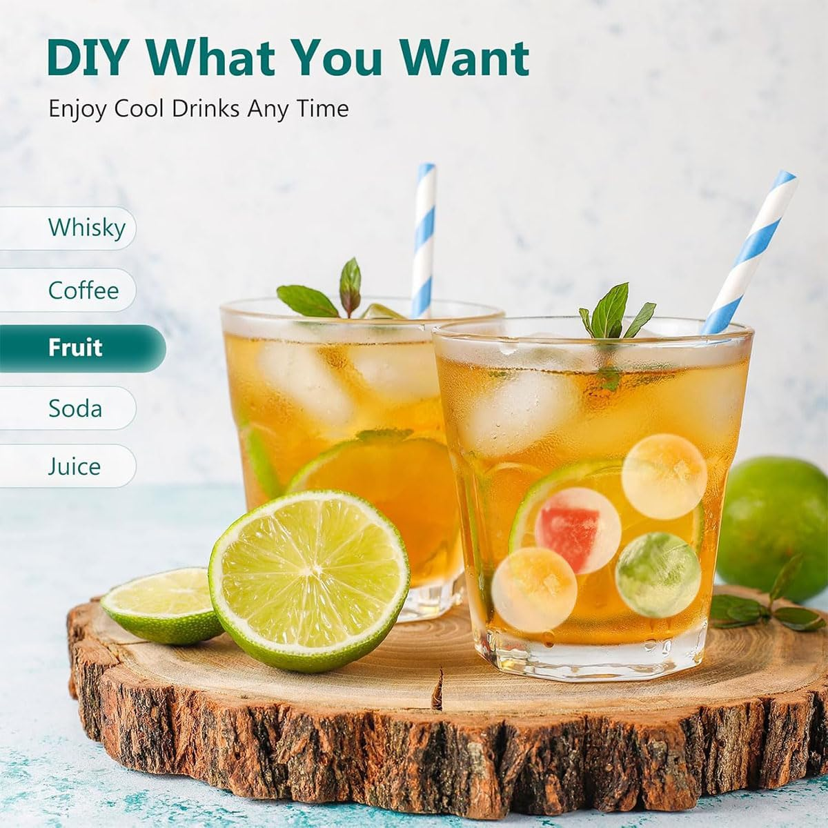 Ice Cube Tray with Lid and Bin, 28 Pcs Ice Trays for Freezer, Food Grade Plastic Ice Cube Mold, Easy Release & Stackable Ice Contrainer with Ice Scoop, for Drinks, Cocktail and Food Fresh (Blue) image number 2