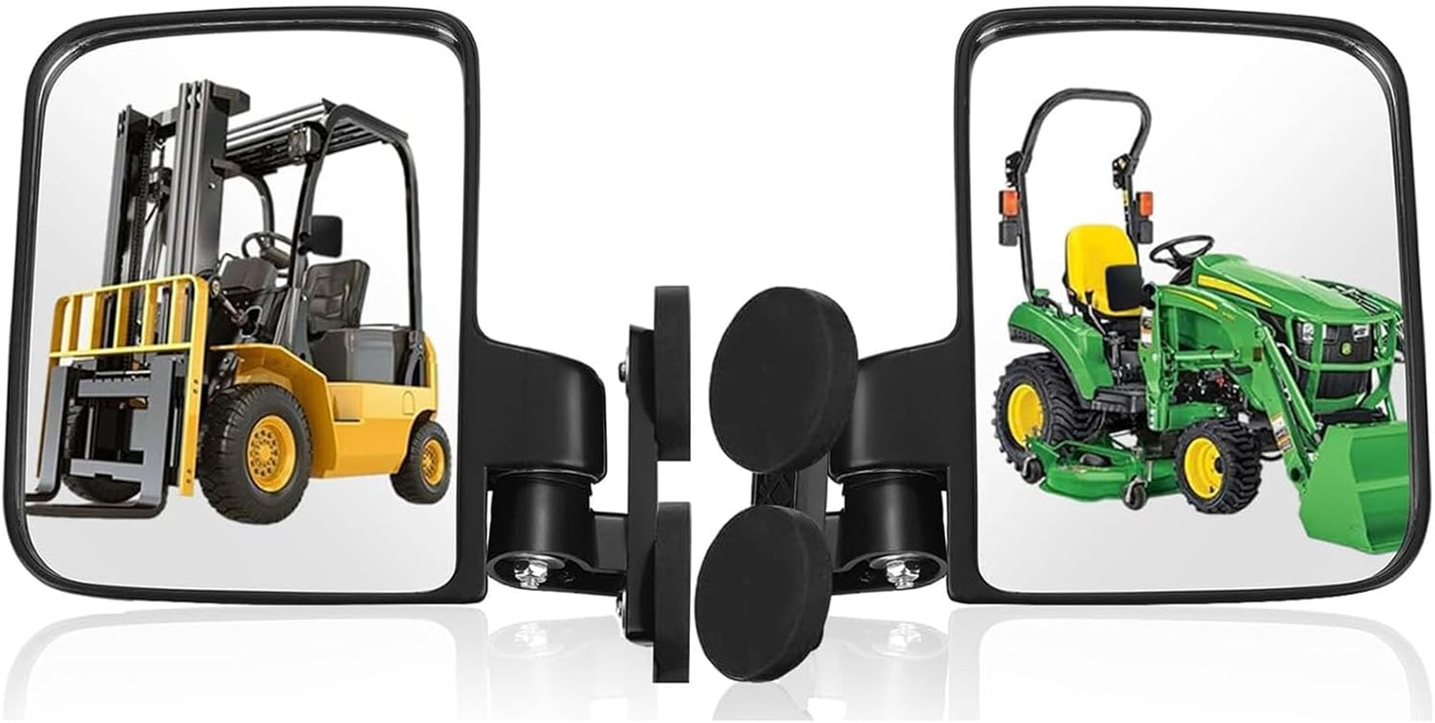Universal Magnetic Side View Mirror No Drilling Magnet Mount Tractor Mirror Compatible with Kubota John Deere Yamaha Accessories image number 1