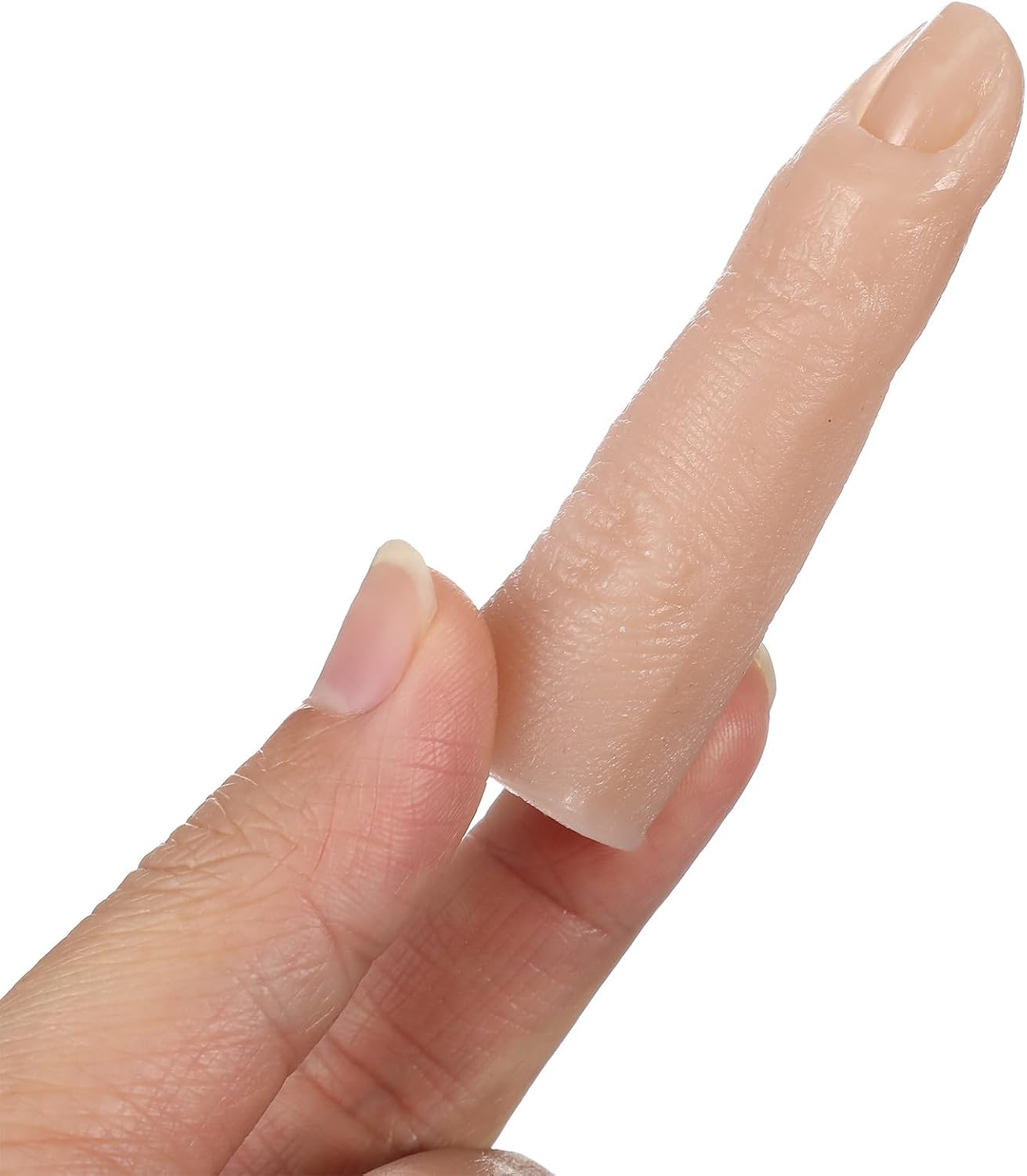 Silicone Practice Nail Art Finger Model Flexible Bendable Fake Nail Tip for Manicure Training Reusable Simulation Finger for Beginners image number 1