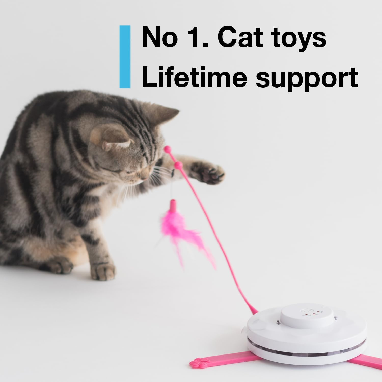 Interactive Cat Play-Catch the Tail-Electric, Rotating Feather , Motion, Automatic, Best Undercover Mouse under Blanket Cat Toy