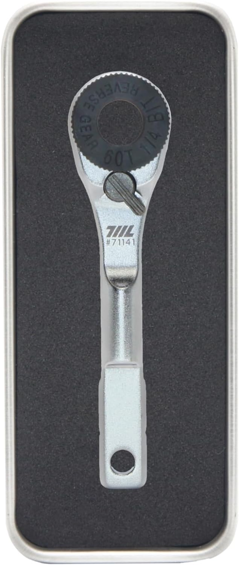 711L Flat End EDC Ratchet Wrench - Screwdriver Accessory Compatible with Multitools' Flat Bit Adapters (With Key Ring Hole) image number 4