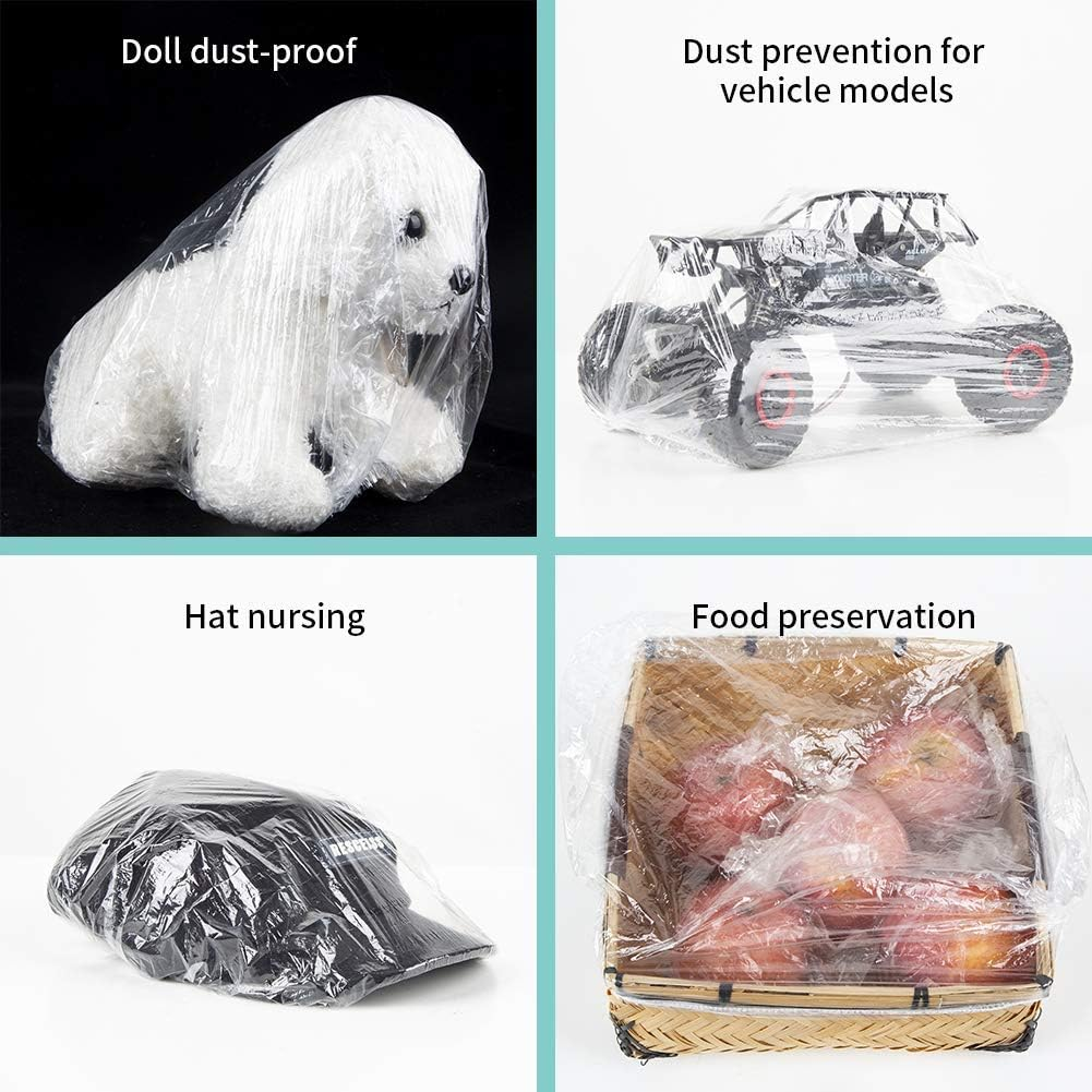 50PCS Disposable Larger Shower Caps, Plastic Clear Thickening Bath Hair Cap and Waterproof Hair Caps for Women Men Kids Hair Treatment, Spa, Hotel and Hair Solon, Home Use, Portable Travel. image number 4