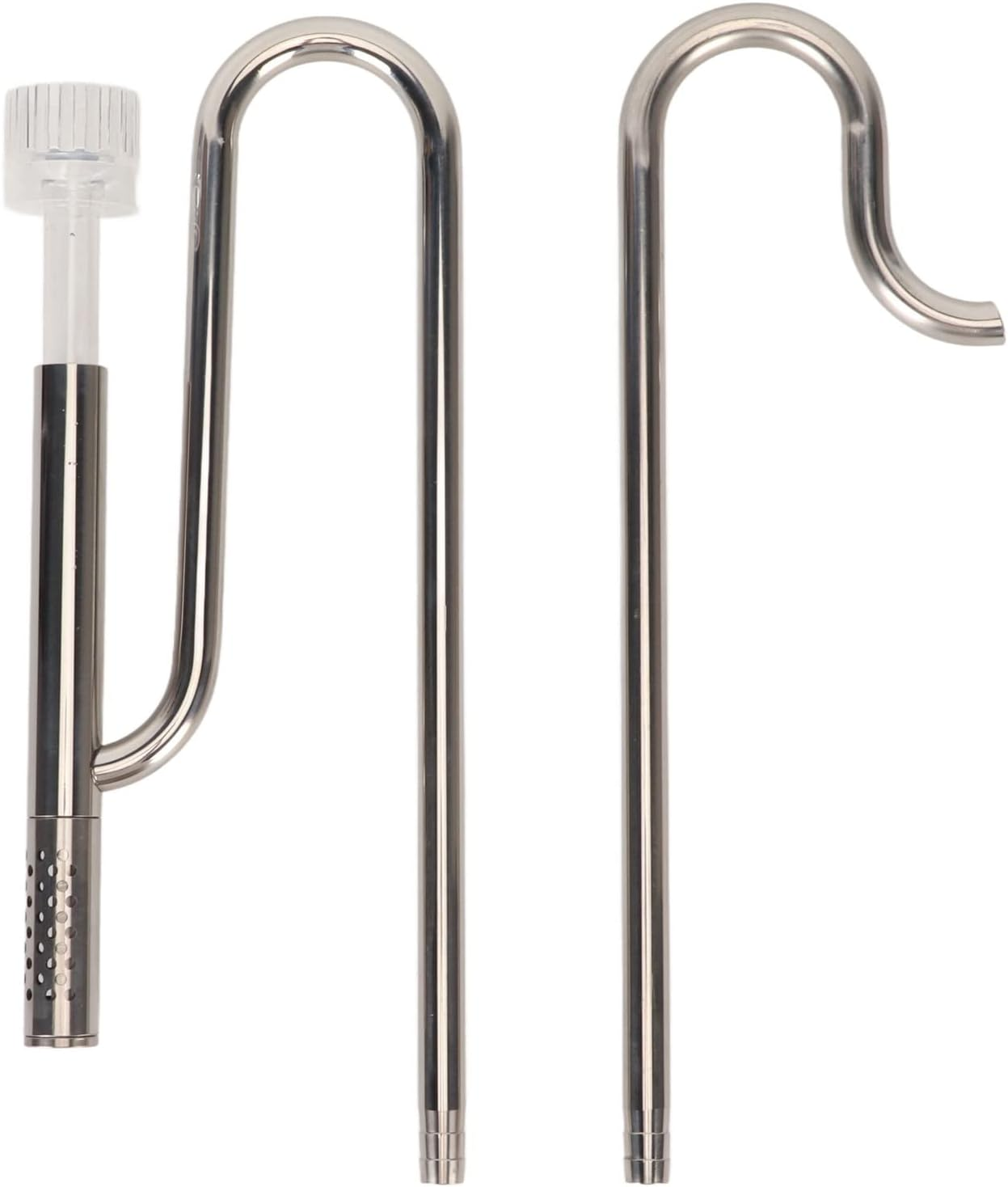 Aquatic Lily Pipe Set, Adjustable Inflow Outflow Lily Pipe with Surface Skimmer, 304 Stainless Steel Fish Tank Lily Pipe with Removable Bottom, Rust Proof, Prevent Corrosion, (12Mm Outlet with 12Mm Deoiling Film Inlet) image number 3