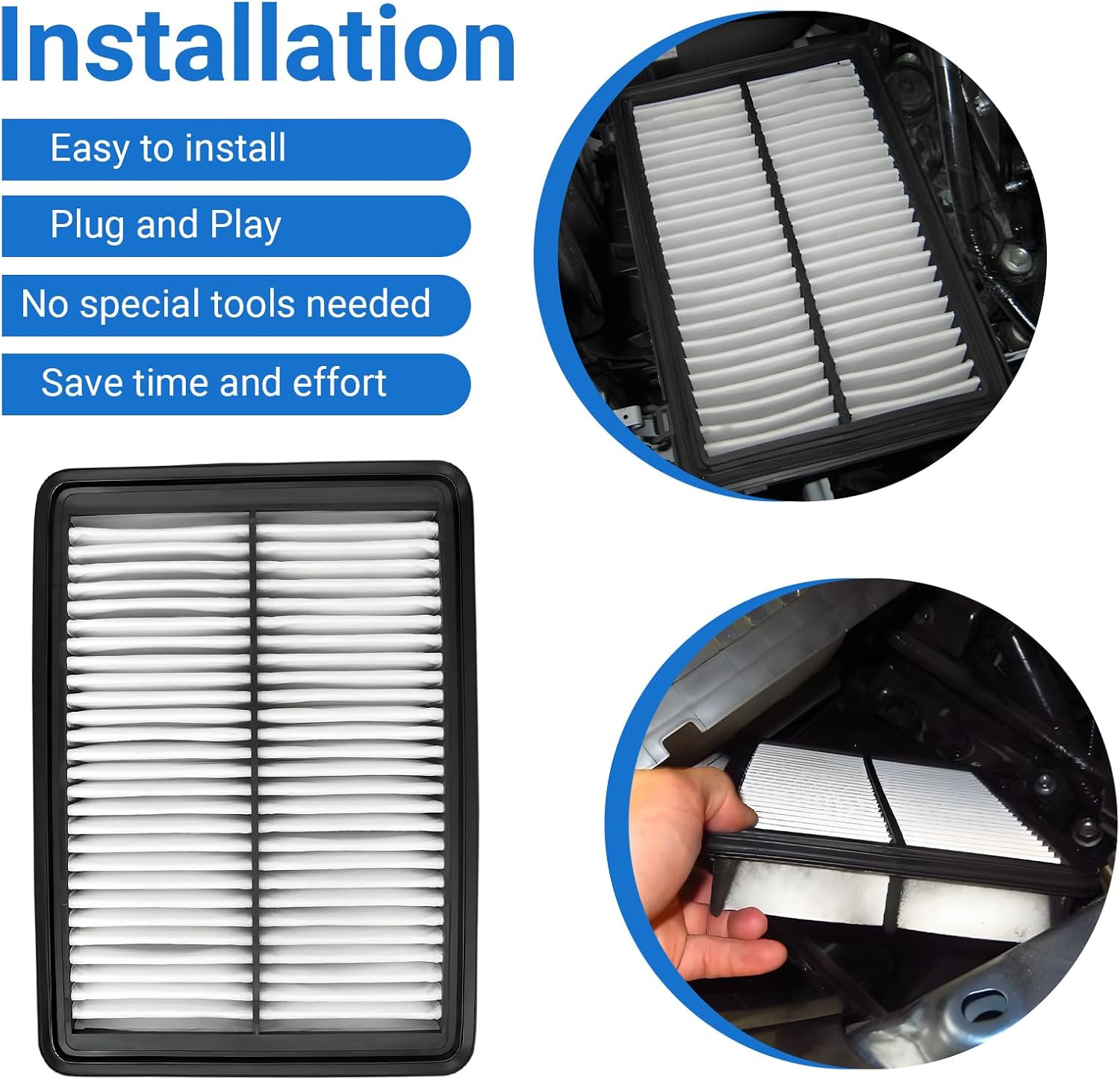 Engine Air Filter Fits for 2020-2023 Mazda CX-30 2019-2023 Mazda3/3 Sport Replaces PAH9-13-3A0A PAJ-13-3A0A PAJ8-13-3A0A image number 1