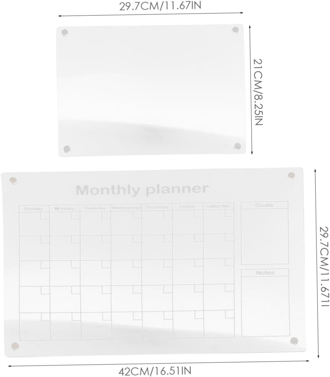 TEHAUX Magnetic Note Board Acrylic Dry Erase Board for Fridge Dry Erase Markers for Home Office Planning image number 5