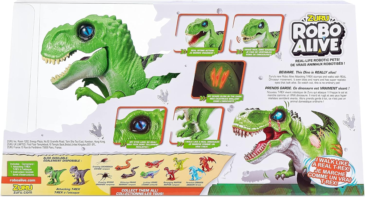 Robo Alive Robotic T-Rex with Slime Assorted, Green image number 3