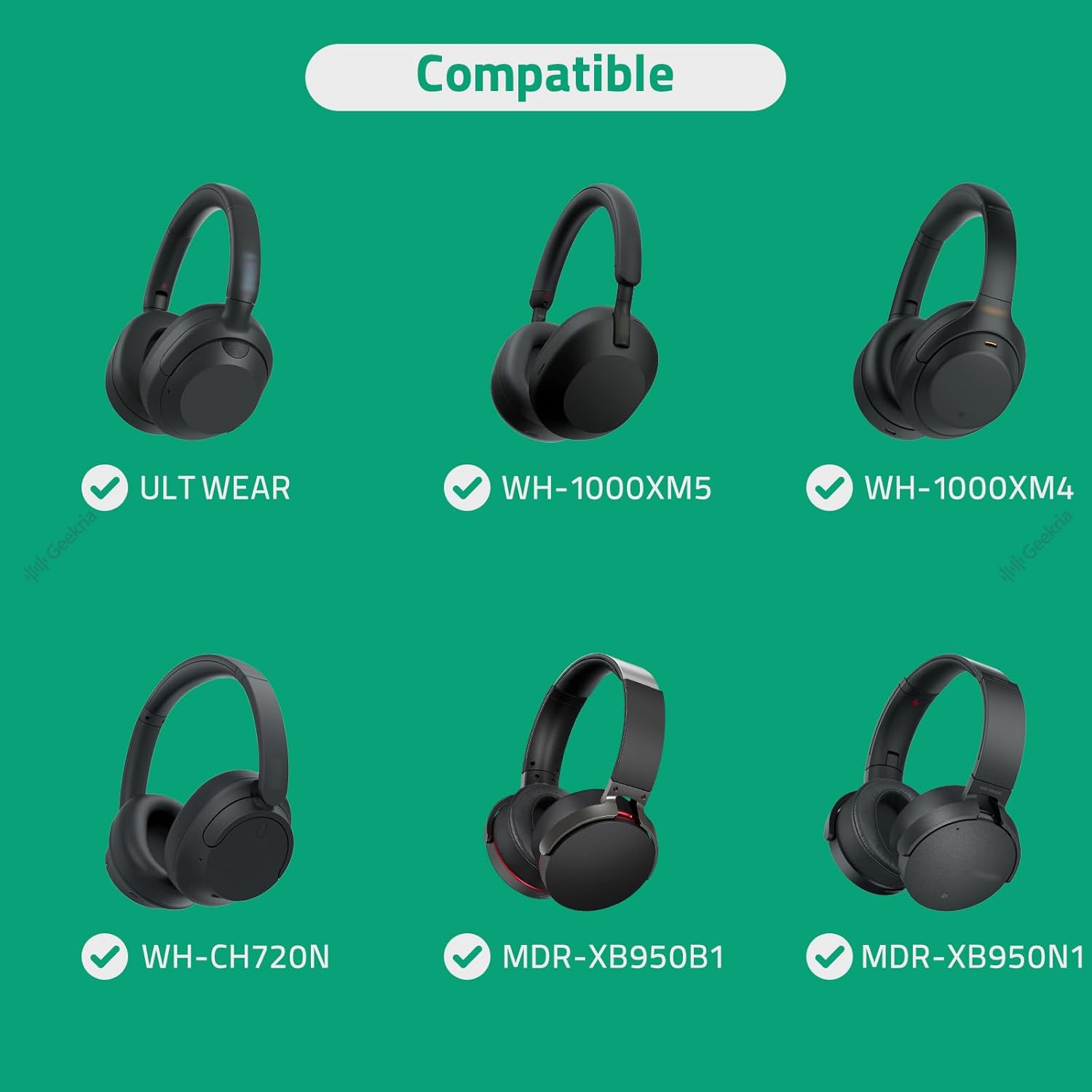 Geekria Audio Cable Compatible with Sony Inzone H9 II, WH-1000XM6/1000XM5/1000XM4, WH-XB910N/XB900N, WH-CH720N Headphones, 3.5Mm Replacement Stereo Cord (4Ft/1.2M) image number 3