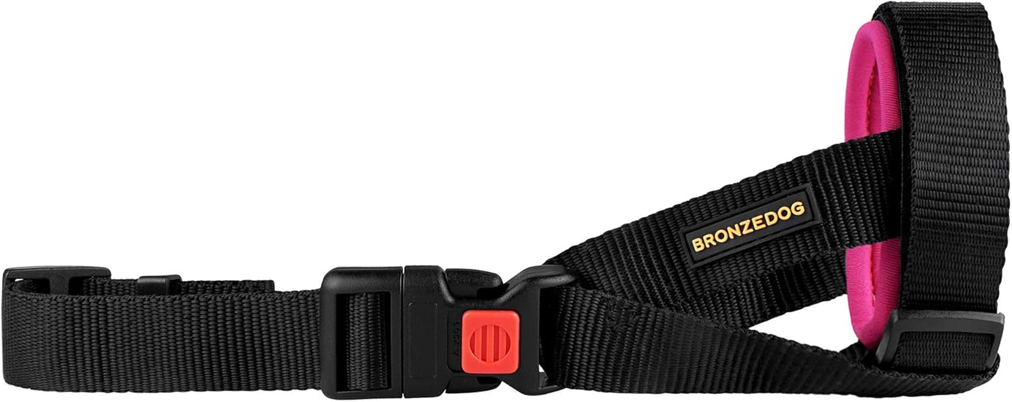 BRONZEDOG Soft Padded Dog Muzzle Adjustable Neoprene Comfort Bitting Chewing Pet Muzzles for Small Medium Large Dogs Puppy (Medium, Snout Strap 8"-10", Pink) image number 6