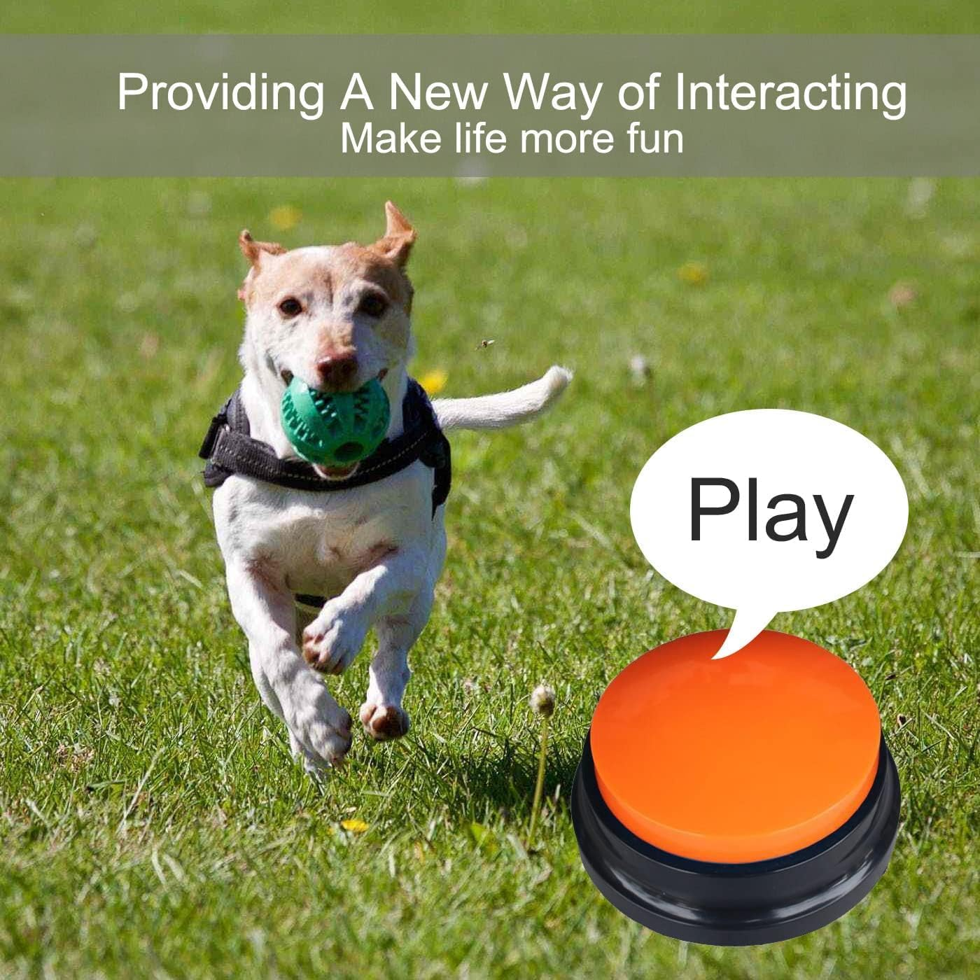 Dog Buttons for Communication, Voice Recording Button, Pet Training Buzzer, 30 Second Record & Playback, Talking Dog Buttons, Recordable Buttons for Pet Dog (6PCS) image number 6