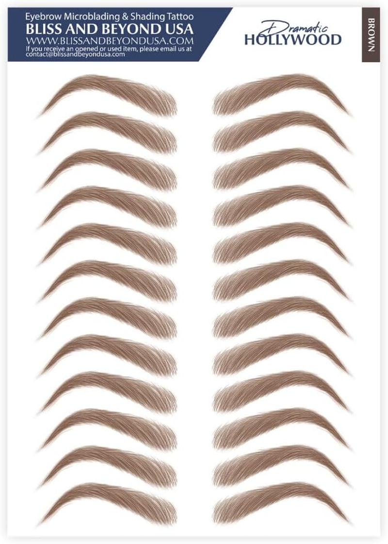 Bliss and beyond USA | Microblading & Shading Tattoo | a Combination of Hair Stoke and Powdered Brows | Non-Toxic | Vegan Friendly (Dramatic Hollywood, Brown) image number 5