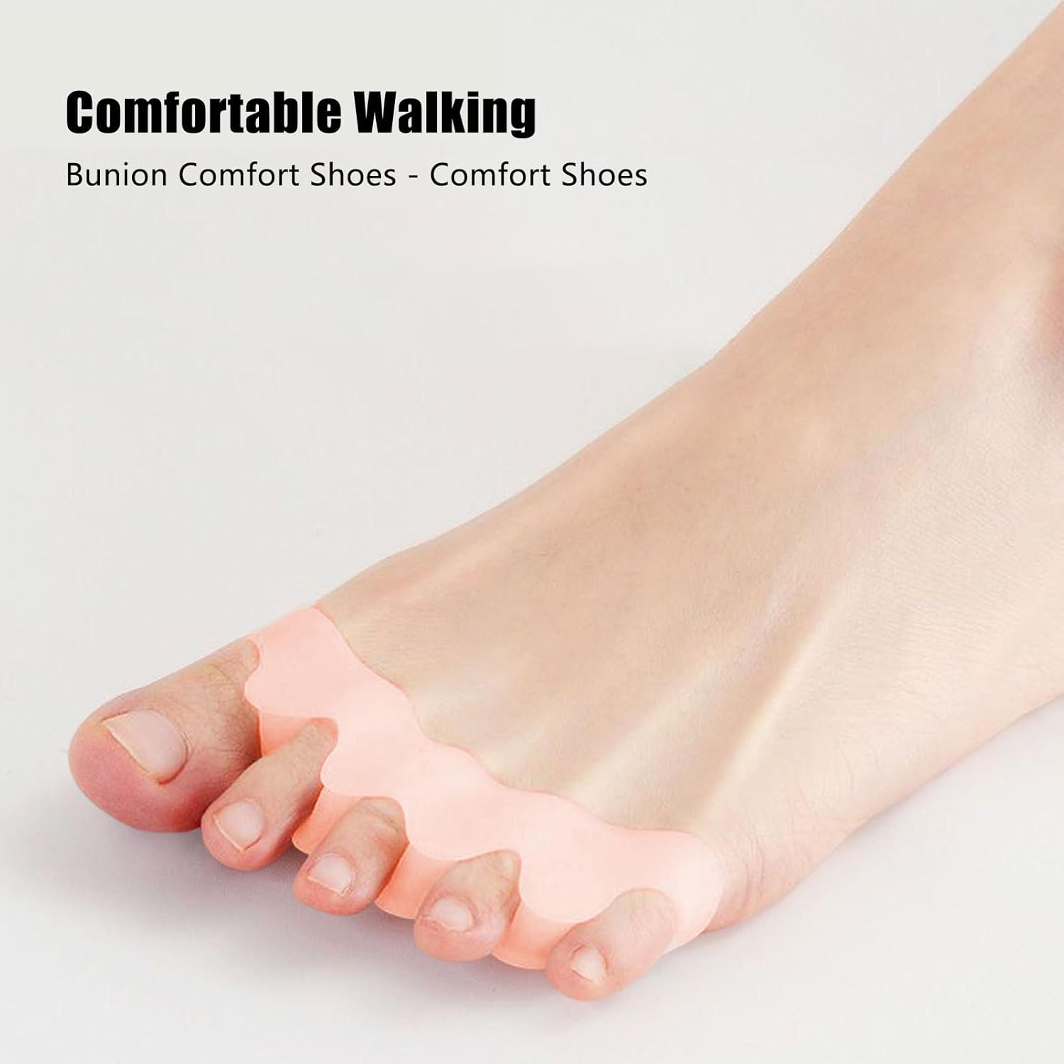 Foot Spacers for Toes - Flexible Toe Straightener,Soft Spacers Sleeve Protectors for Exercise Running Walking Shoes Sandals Socks Men Kids image number 4