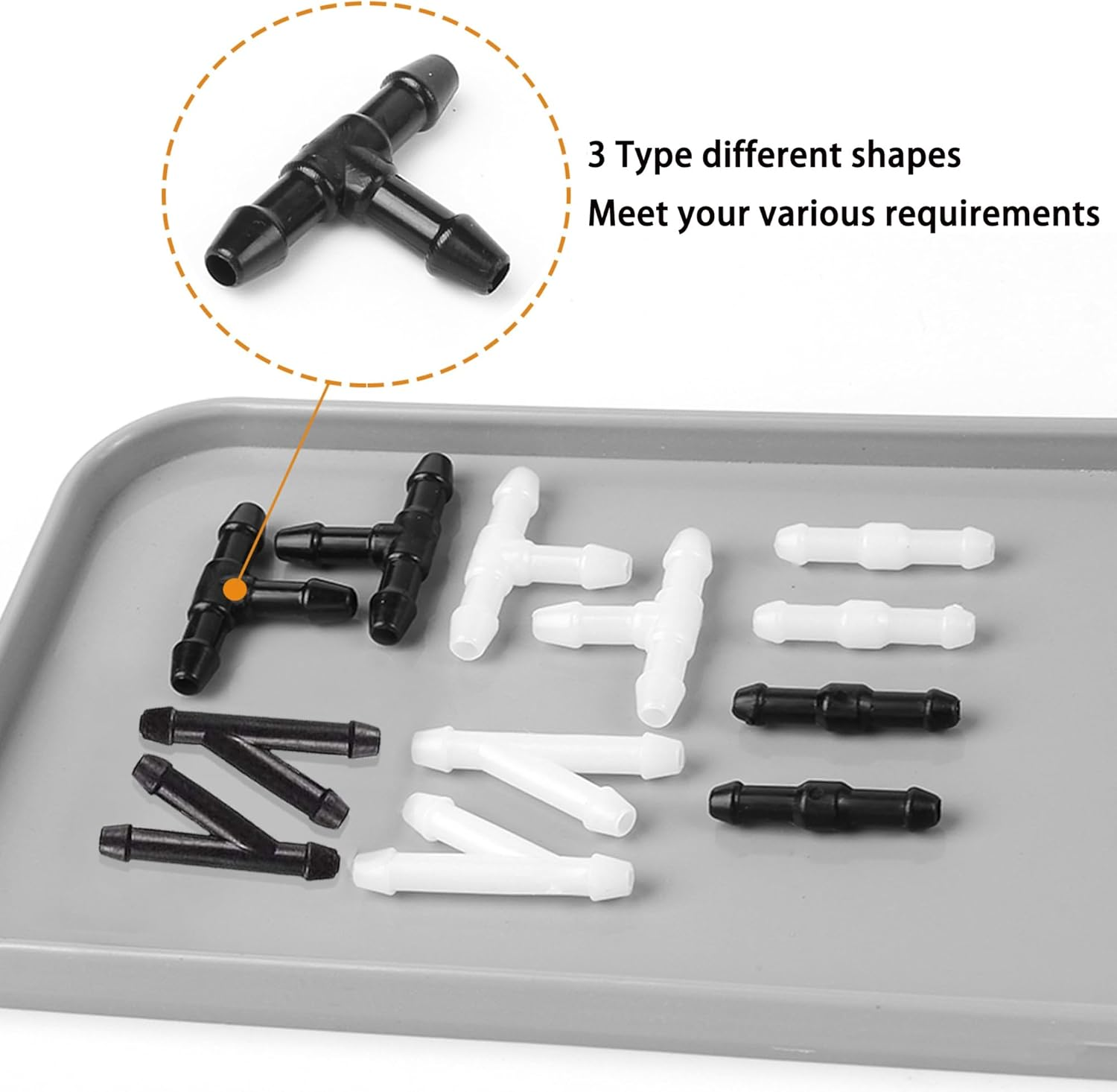 Windshield Washer Hose Kit - 4 Meter Universal Washer Fluid Hose with 12 Pcs Hose Connectors, Suitable for Most Windshield Washer Nozzle Installation, Connect Car Water Pump and Nozzles image number 2