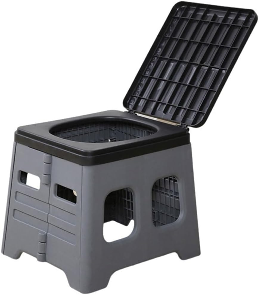 Folding Toilet, Folding Trash Can, Portable Folding Toilet Reusable, Outdoor Travel Car Portable Toilet with Garbage Bag, Storage Bag, Hardener, for Home, Camping, Long Trips, Beach Us image number 3