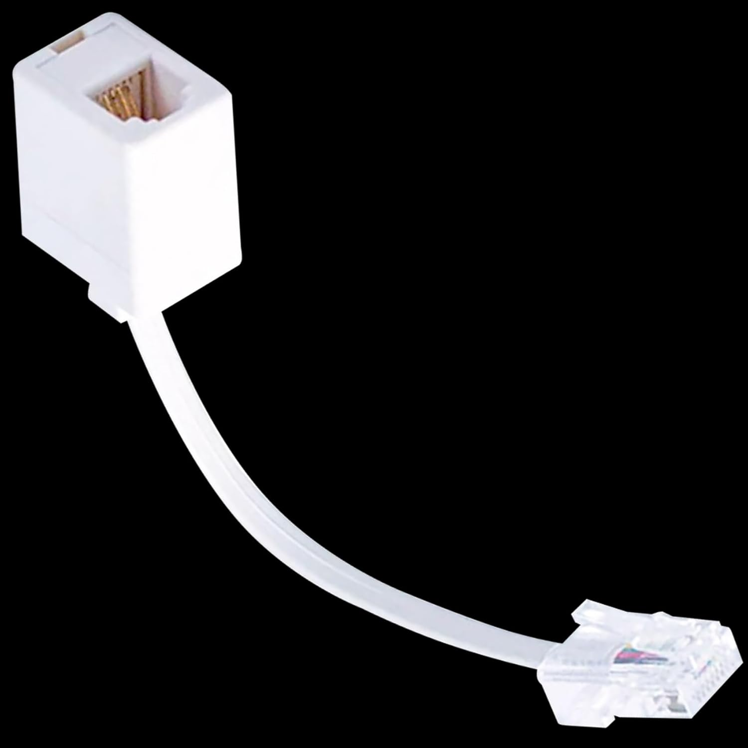 Tunghey 3Pack RJ45 to RJ11 Converter Adapter, Telephone RJ11 6P4C Female to RJ45 Ethernet 8P8C Male Cable Cord image number 4