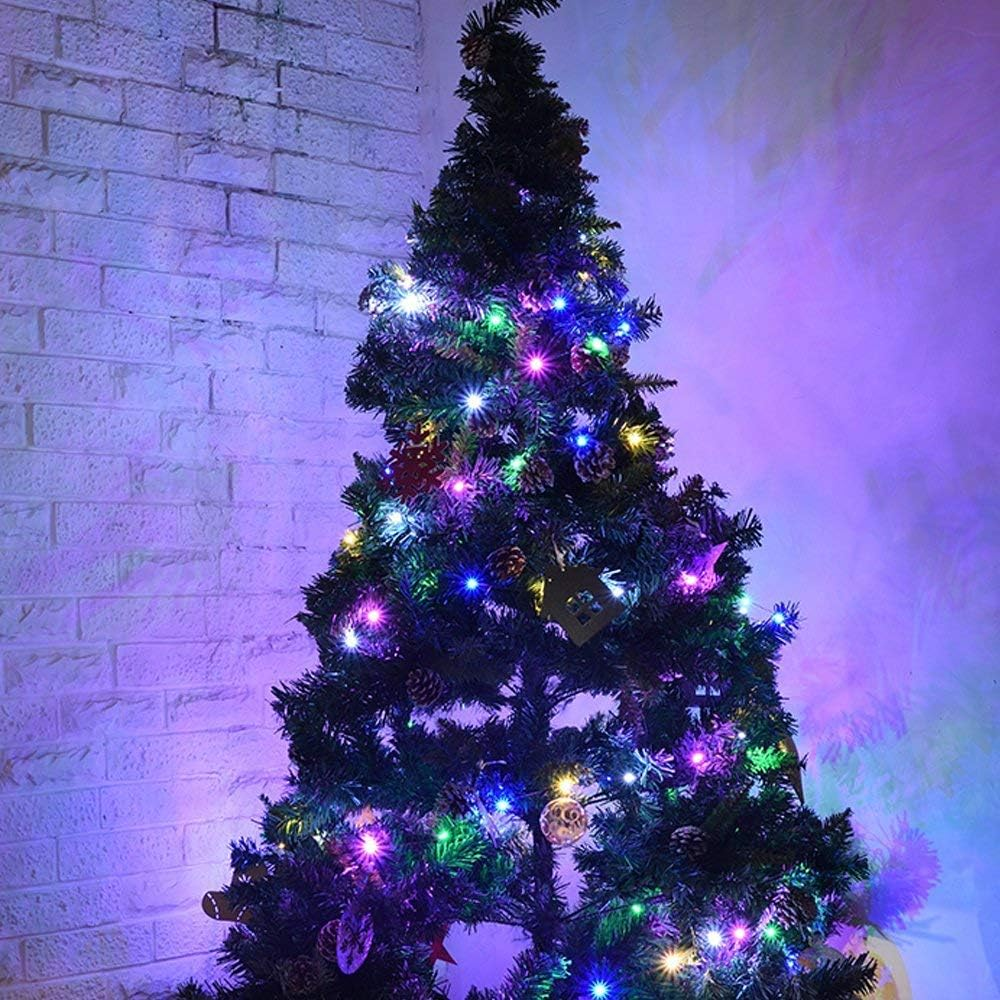 50-Count 8 Modes Christmas Lights with Timer, 18Ft Battery Operated String Light Mini Lights Set for Indoor Outdoor Wreath Decor Christmas Tree Thanksgiving Day, Multicolor image number 6