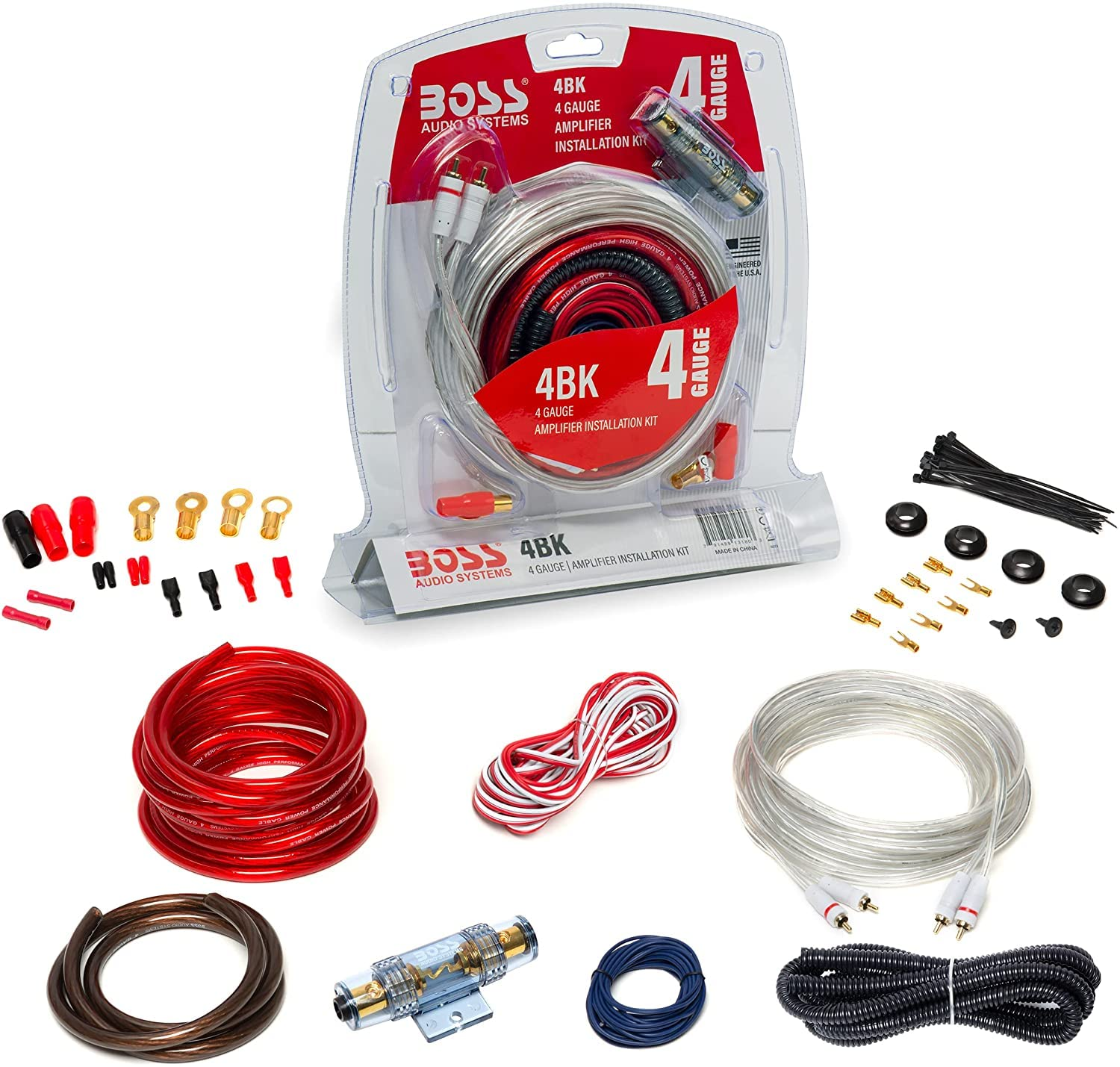 Boss Audio 4BK 4 Gauge Amplifier Installation Kit image number 0